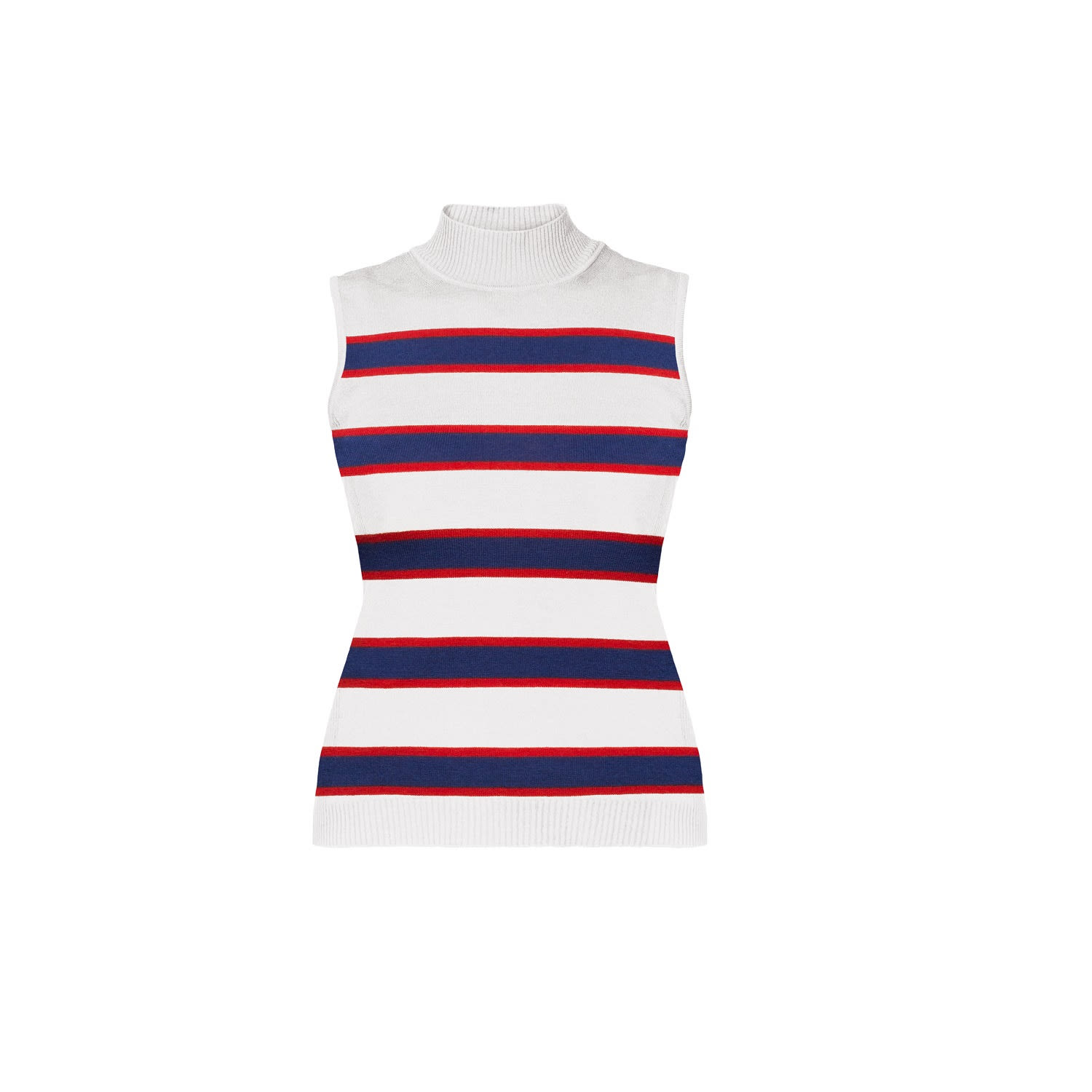 Women’s Blue / White / Red Erin Blue & Red Striped Sleeveless Top Large Rumour London