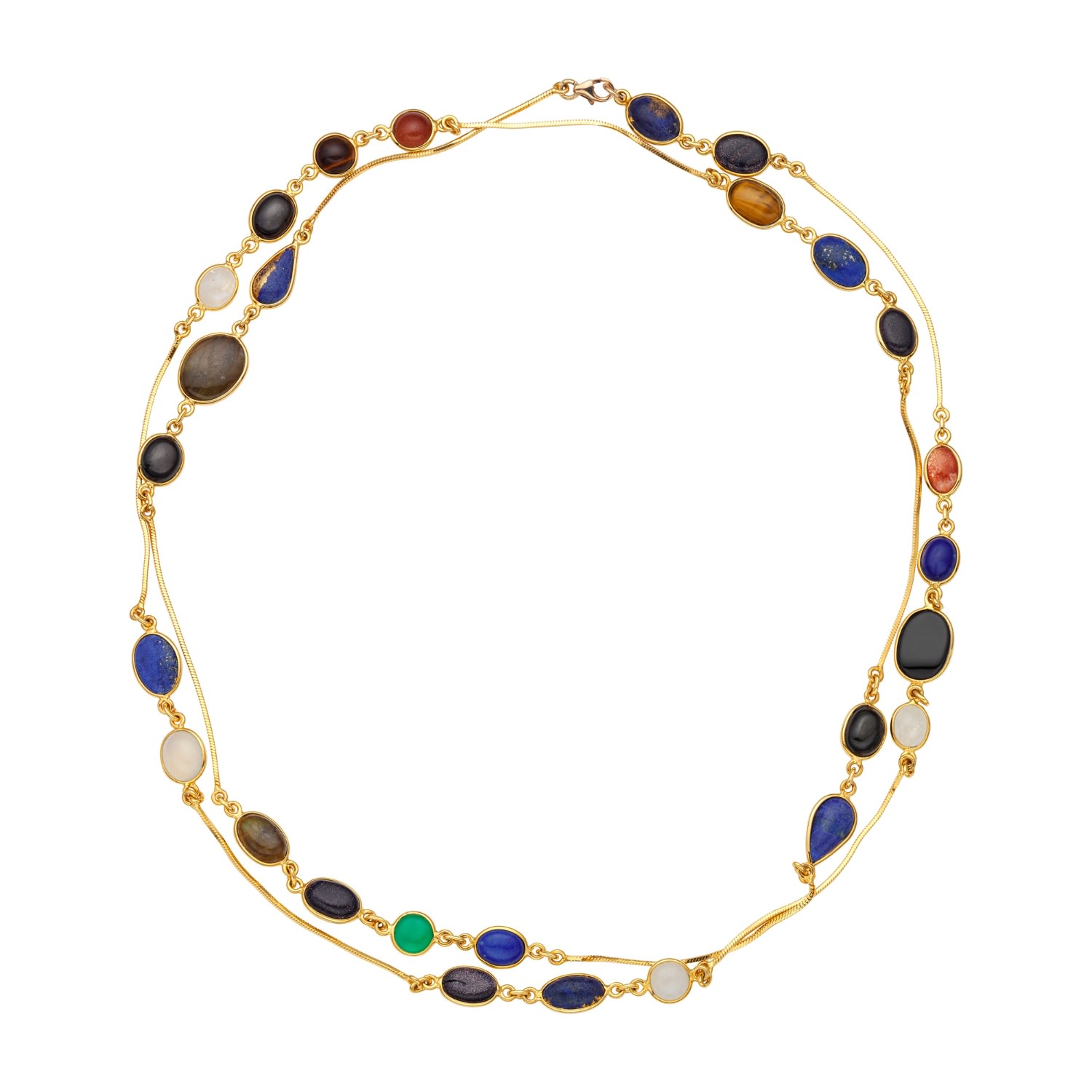 Women’s Gold Mosaic Necklace Multi-Stone Preeti Sandhu