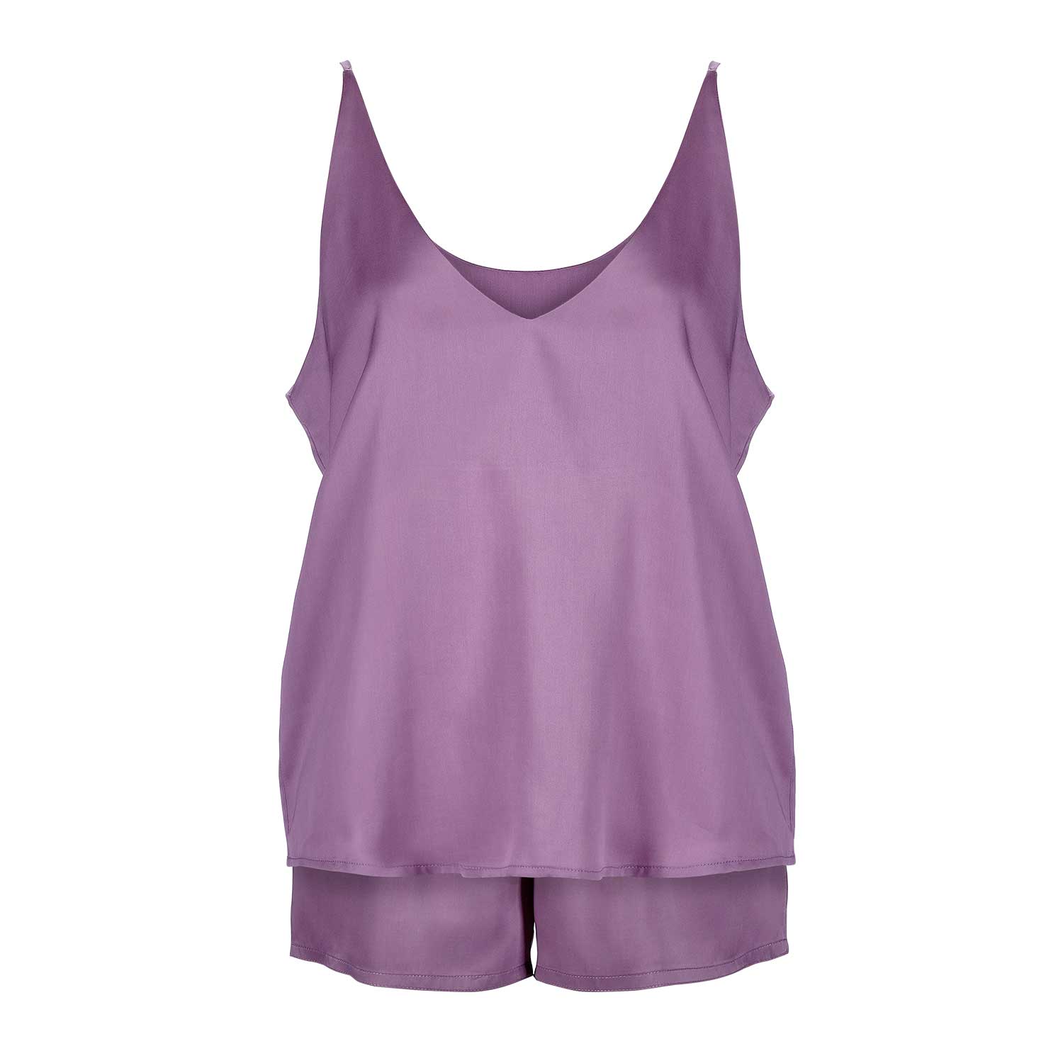 Women’s Pink / Purple Zen Short Pyjama Set - Aubergine Extra Small Pasithea Sleep