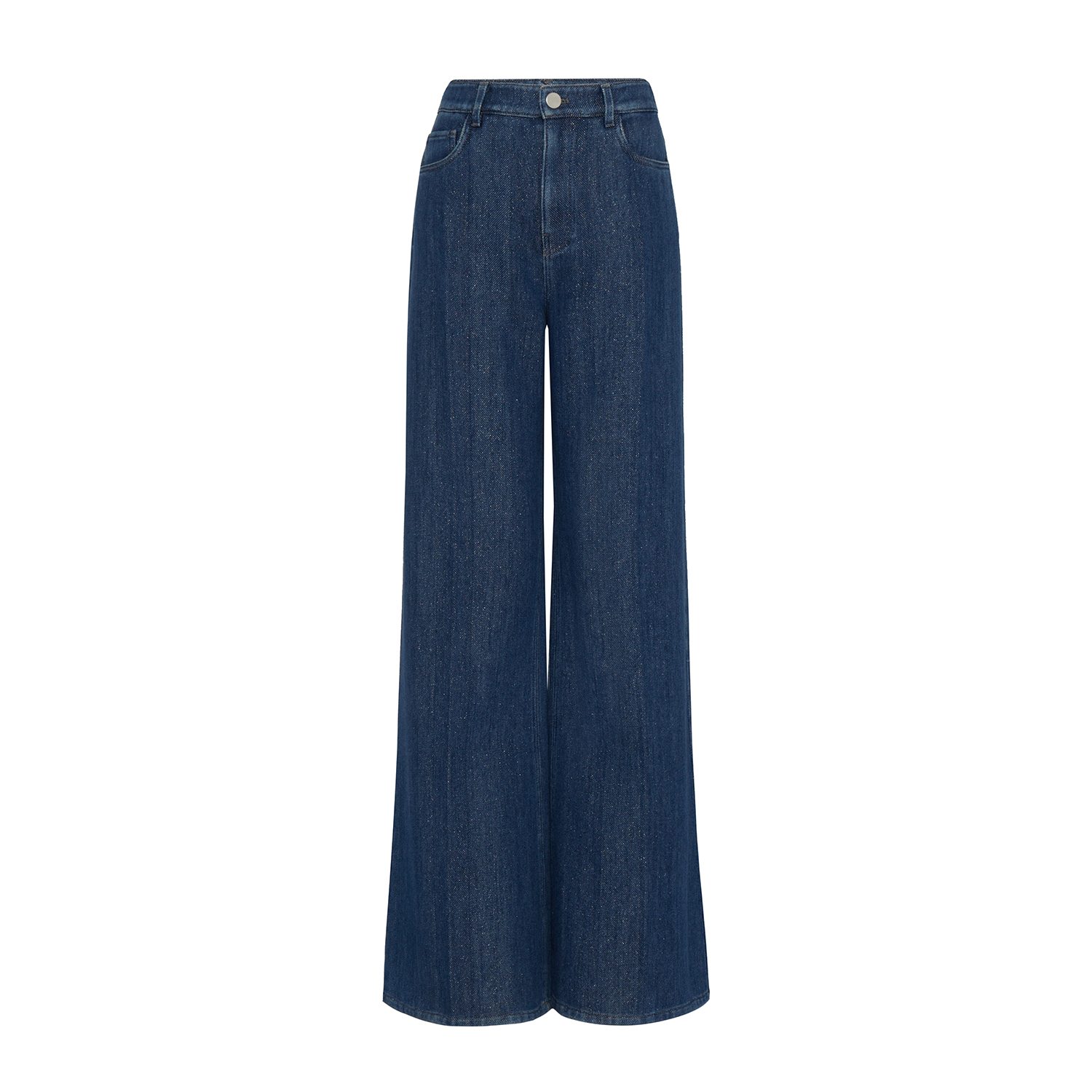 Women’s Blue Wide-Leg Navy Denim Trousers Small Rue Les Createurs