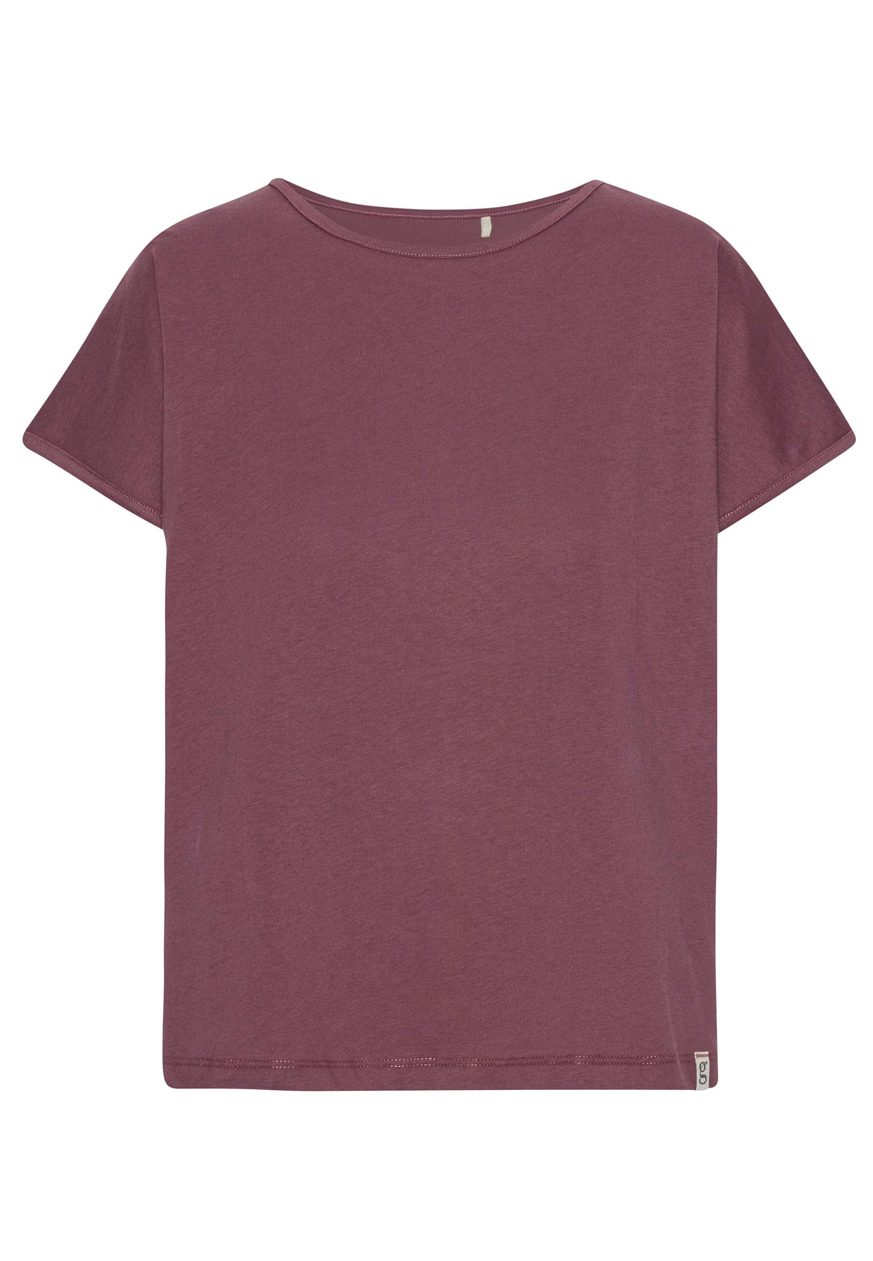 Grobund Women's Pink / Purple  Karen T-shirt - The Short One In Aubergine In Pink/purple