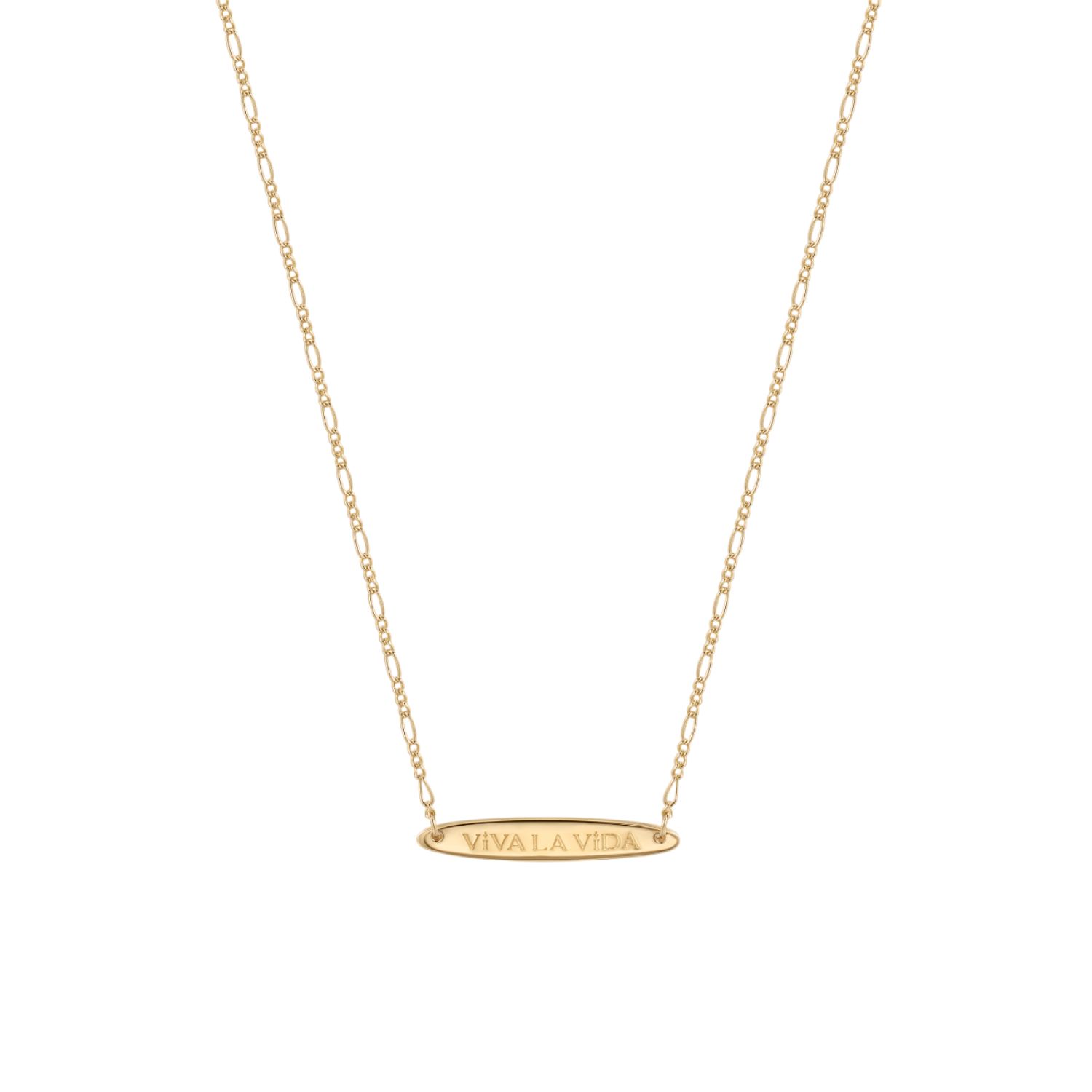 Vanchi Women's Viva La Vida Bar Chain Necklace In Gold In Gold