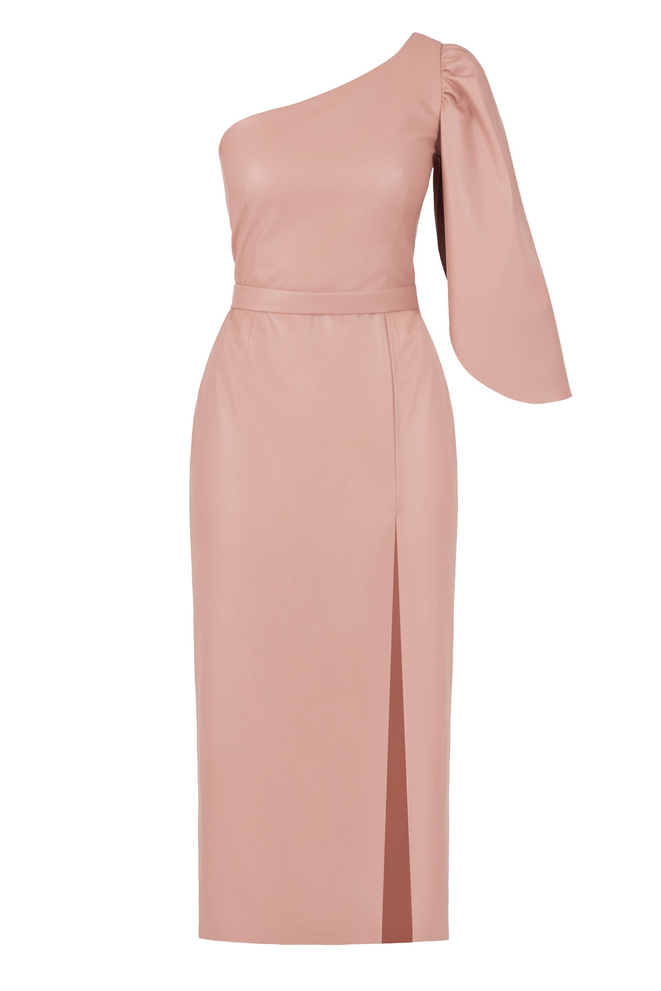 Women’s Pink / Purple Noomi One Shoulder Blush Pink Midi Dress Extra Small Undress