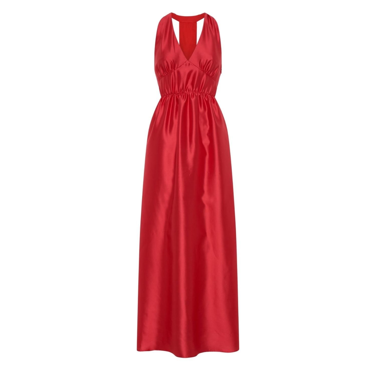 Women’s Odette Halter Full Length Evening Dress In Red Extra Large Deer You