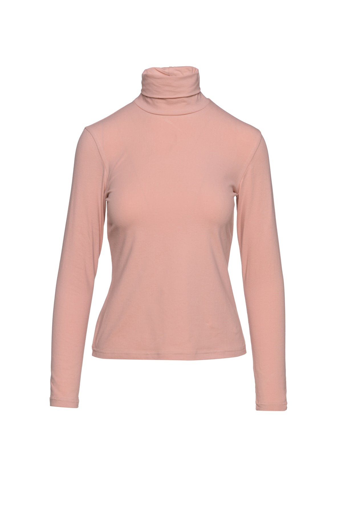 Conquista Women's Pink / Purple Salmon Turtle Neck Top By  In Sustainable Fabric In Pink/purple