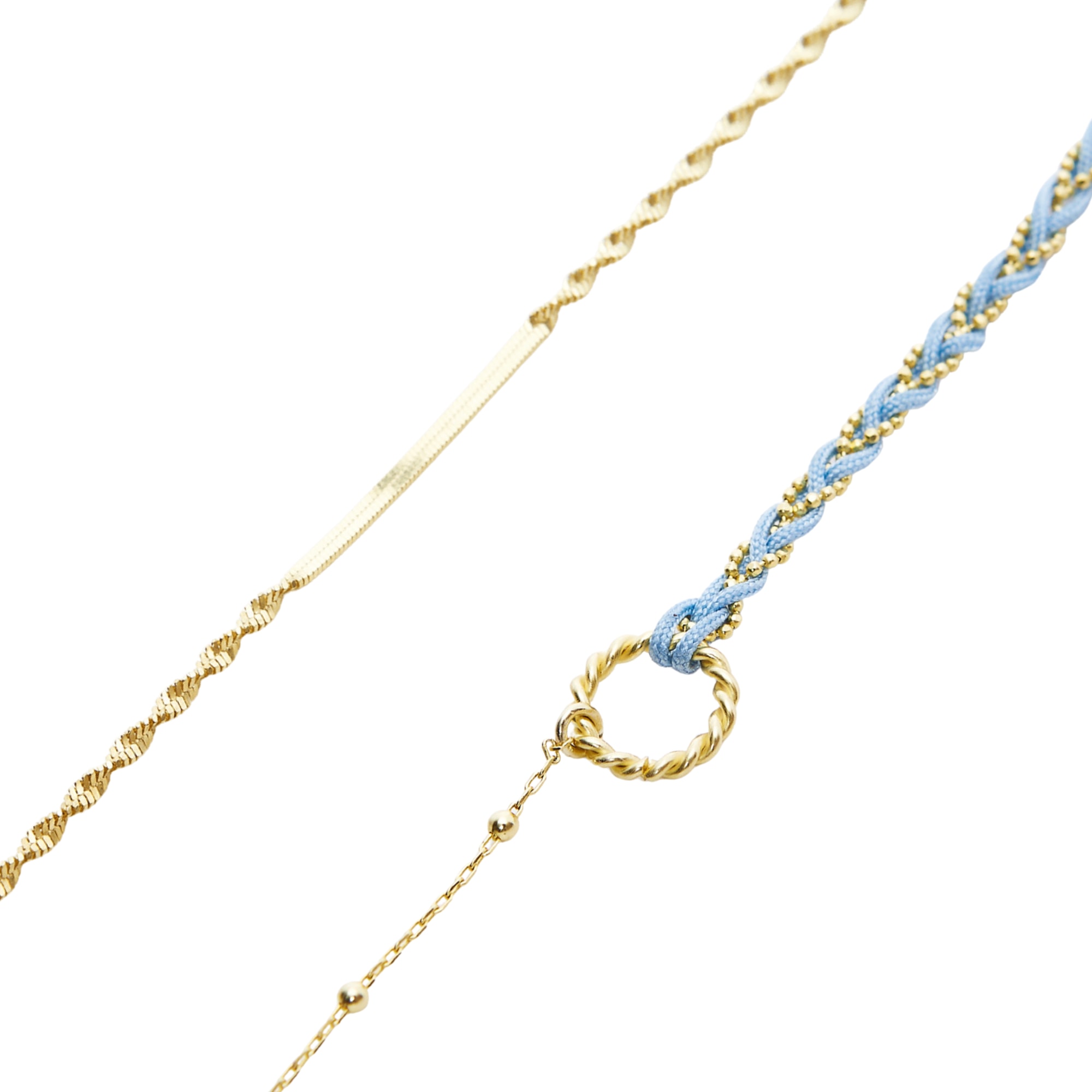 Spero London Women's Semi Twisted & Handmade Braided Sterling Silver Bracelet Set - Blue In Blue