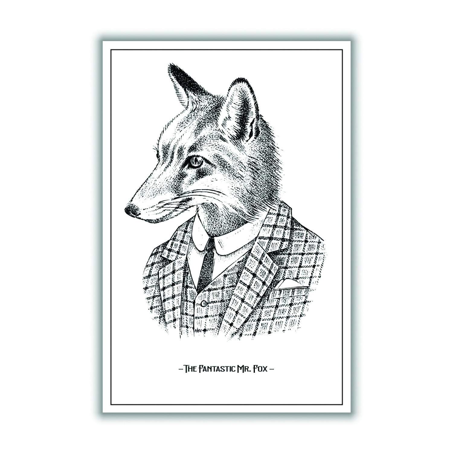 Grey The Fantastic Mr. Fox A2 420 X 594Mm Stanley Print House