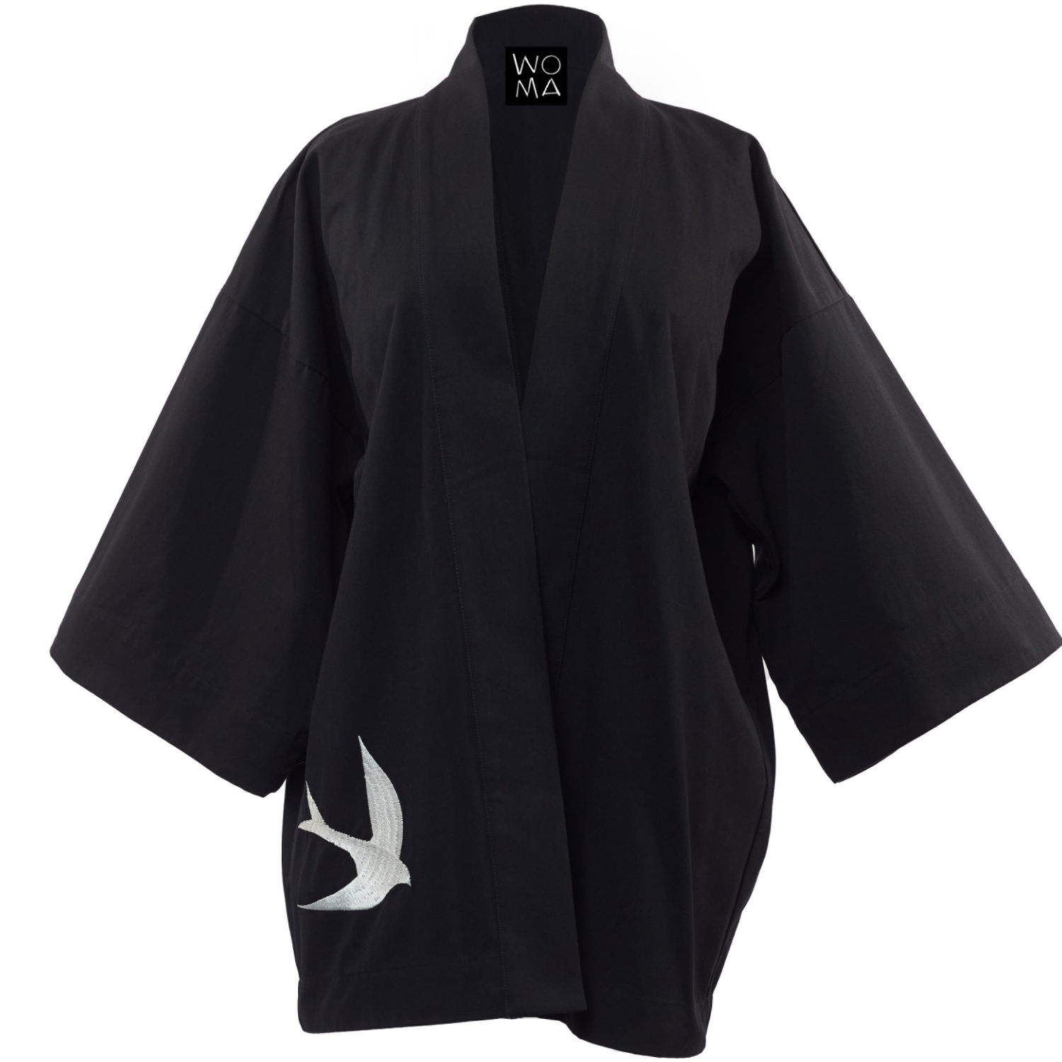 Women’s Black Freedom Kimono One Size Wo-Ma