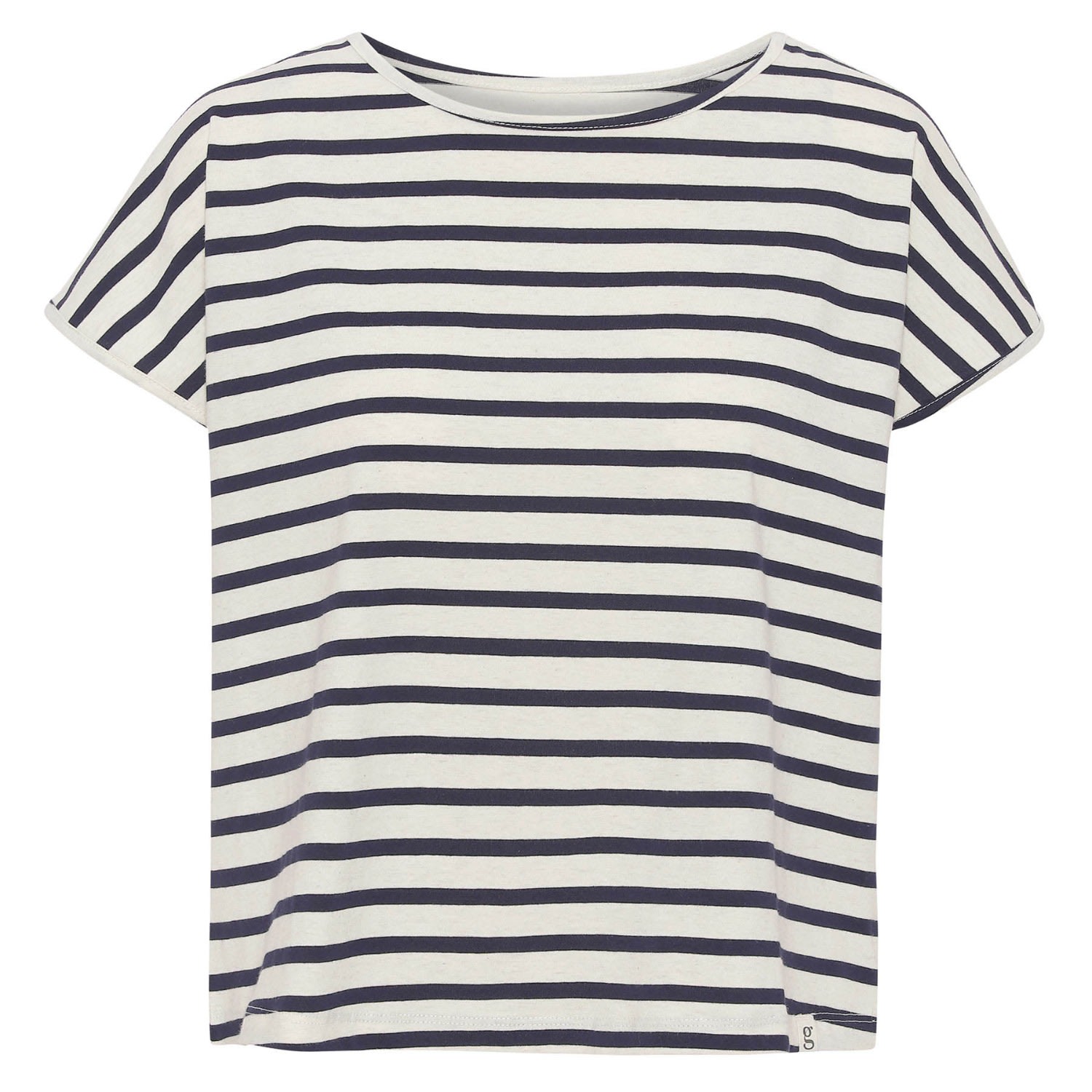 Women’s The Organic T-Shirt Karen - Blue Strips Large Grobund