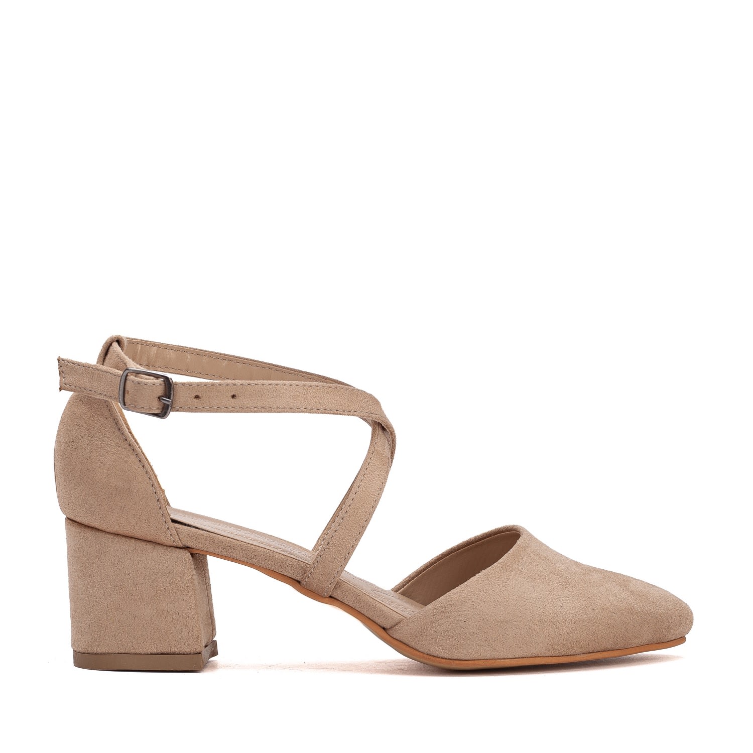 Forever & Always Shoes Women's Neutrals Dolly - Beige Suede Low Heels In Beige