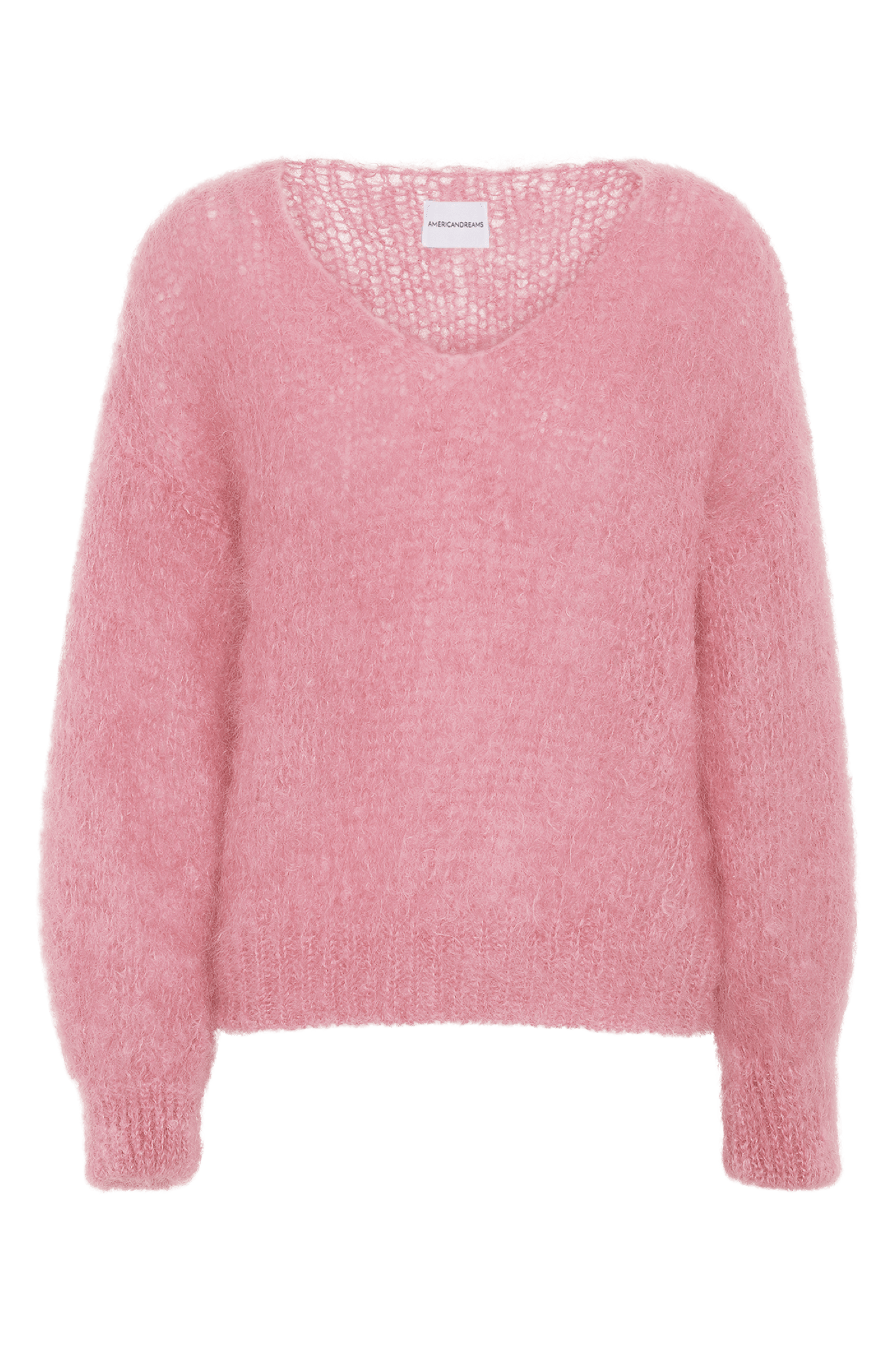 Americandreams Women's Pink / Purple Milana Ls Mohair Knit Soft Berry