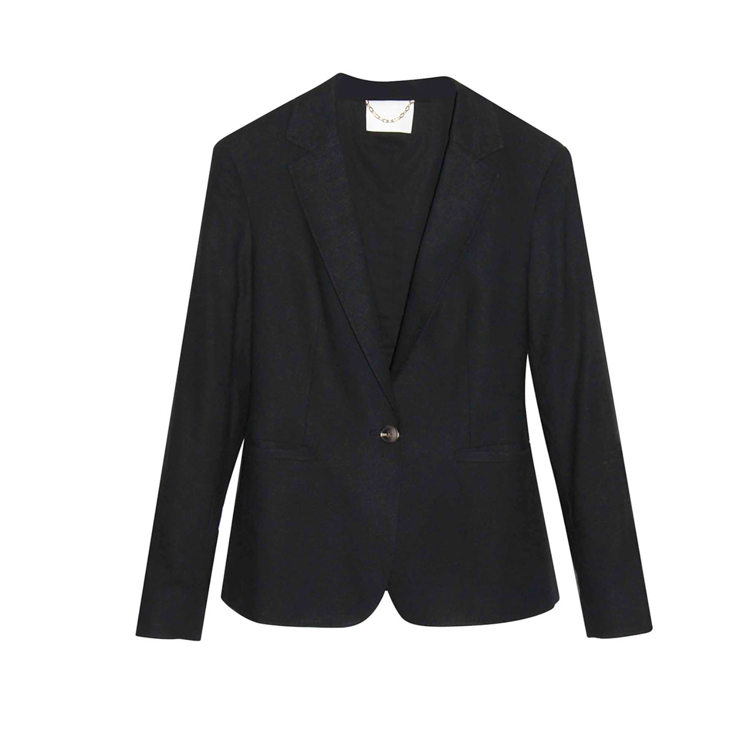 Women’s Betty Cotton Linen Blazer - Black Medium Gosia Orlowska