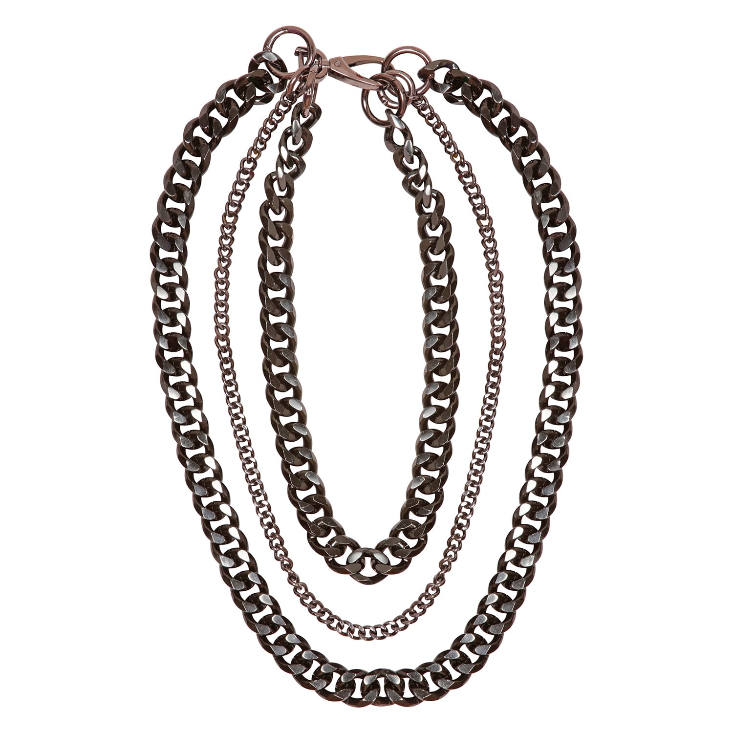 Sylvia Piechulla Women's Black / Grey Cleopatra Black Metal Aluminum Chain Necklace