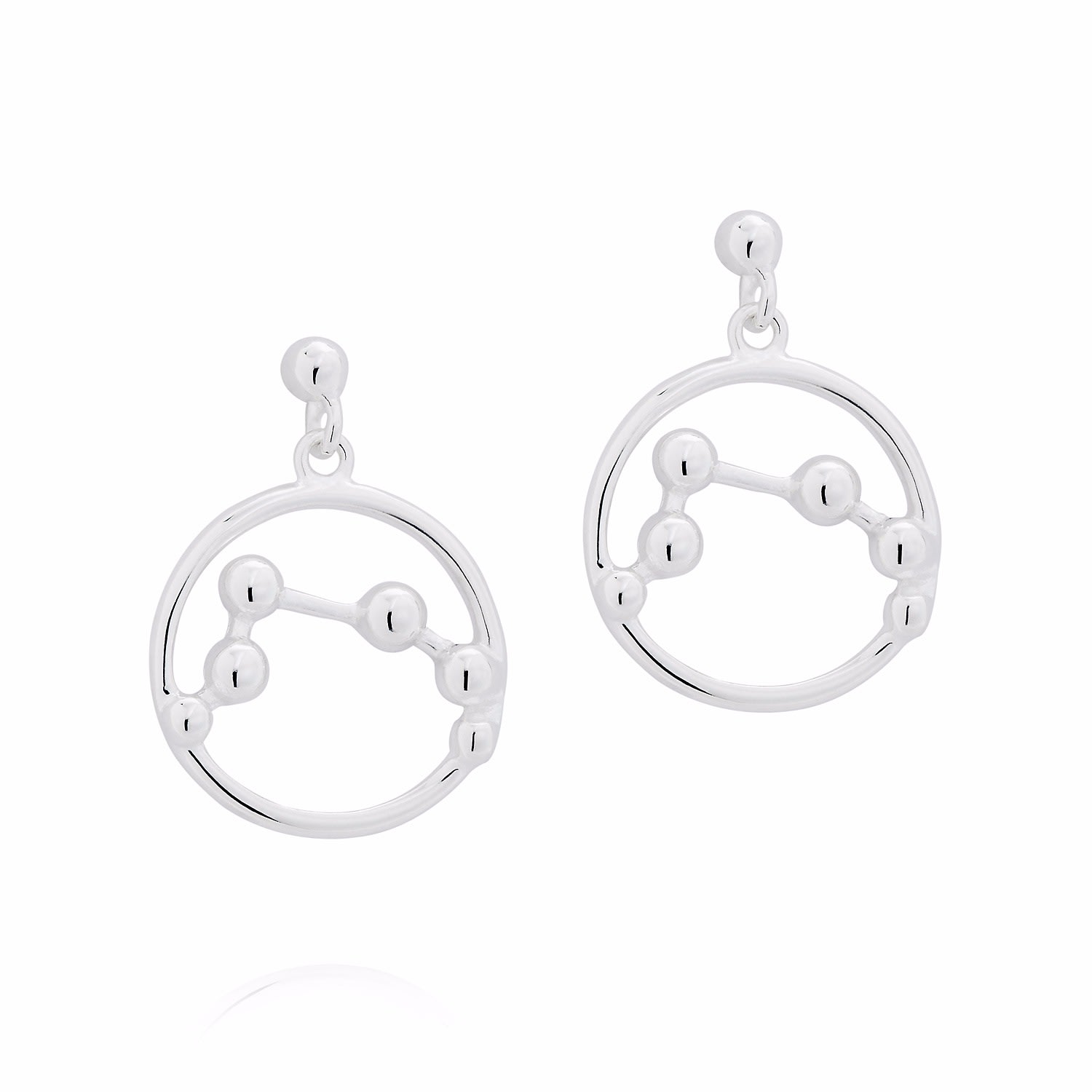 Women’s Silver Aries Astrology Drop Studs Yasmin Everley Jewellery