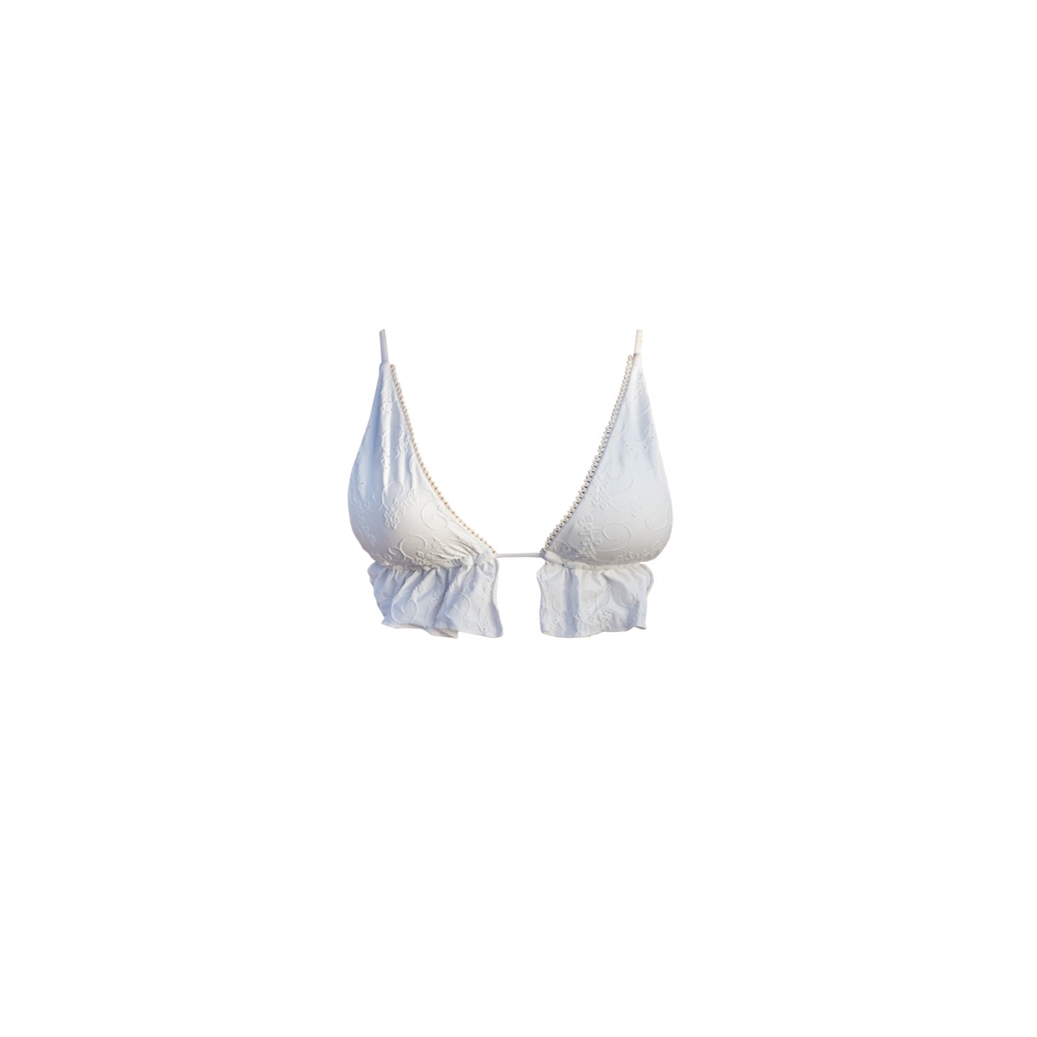 Ivy Swimwear Women's Blue / White Clove In White Bikini Top In Blue/white