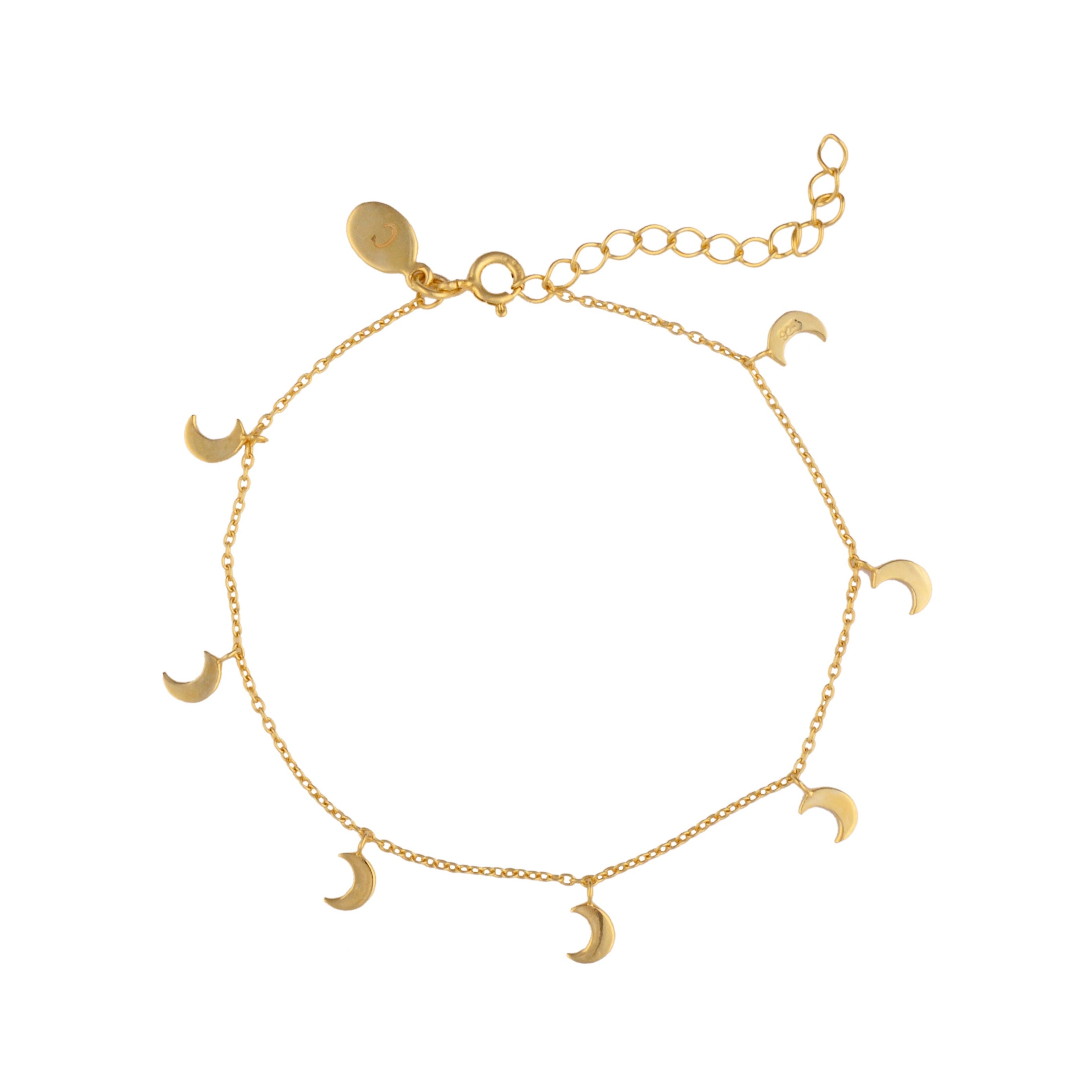 Women’s Delicate Gold Moon Bracelet Cantik by Camilla