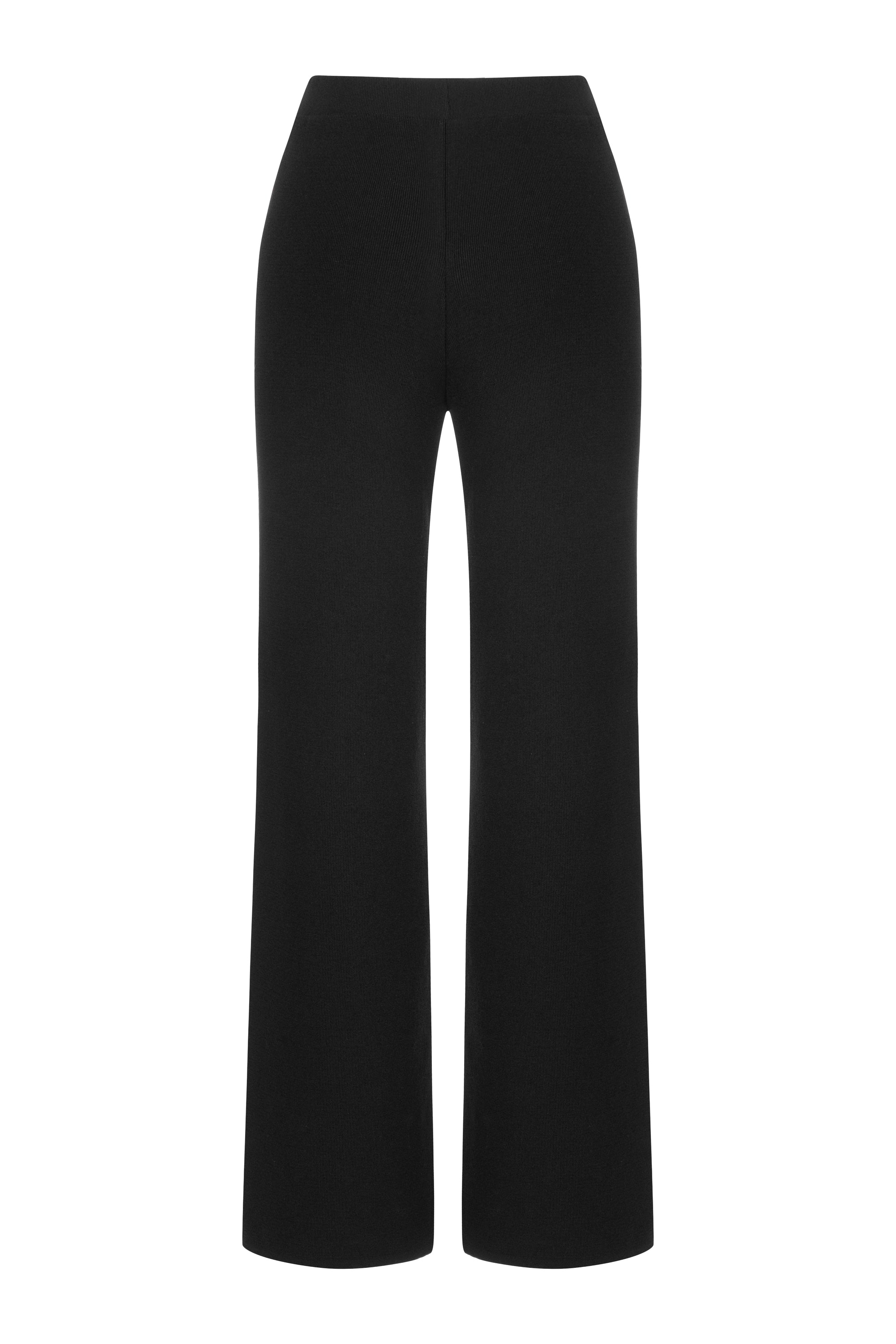 Nocturne High Waist Knit Pants In Black