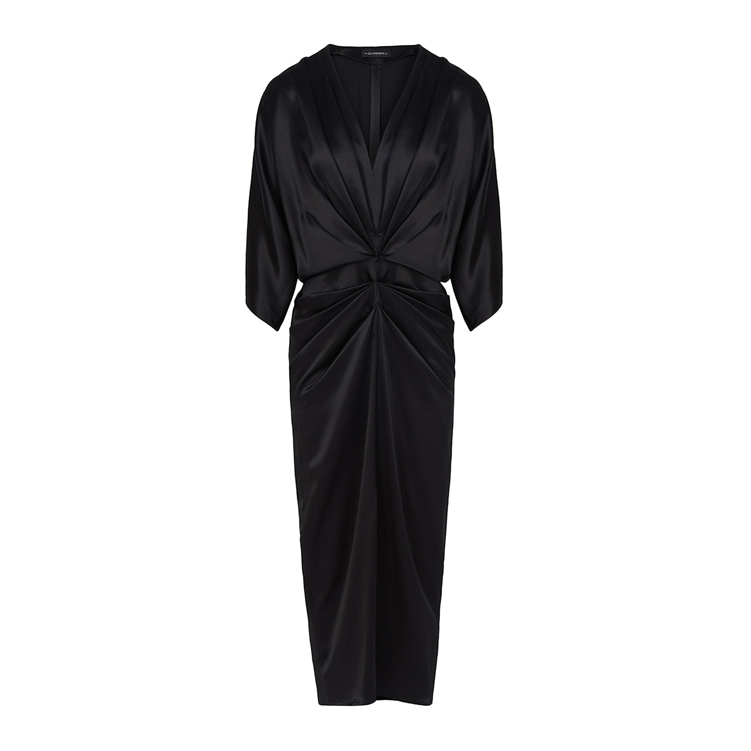 The Summer Edit Women's Riley Silk Dress - Black In Black