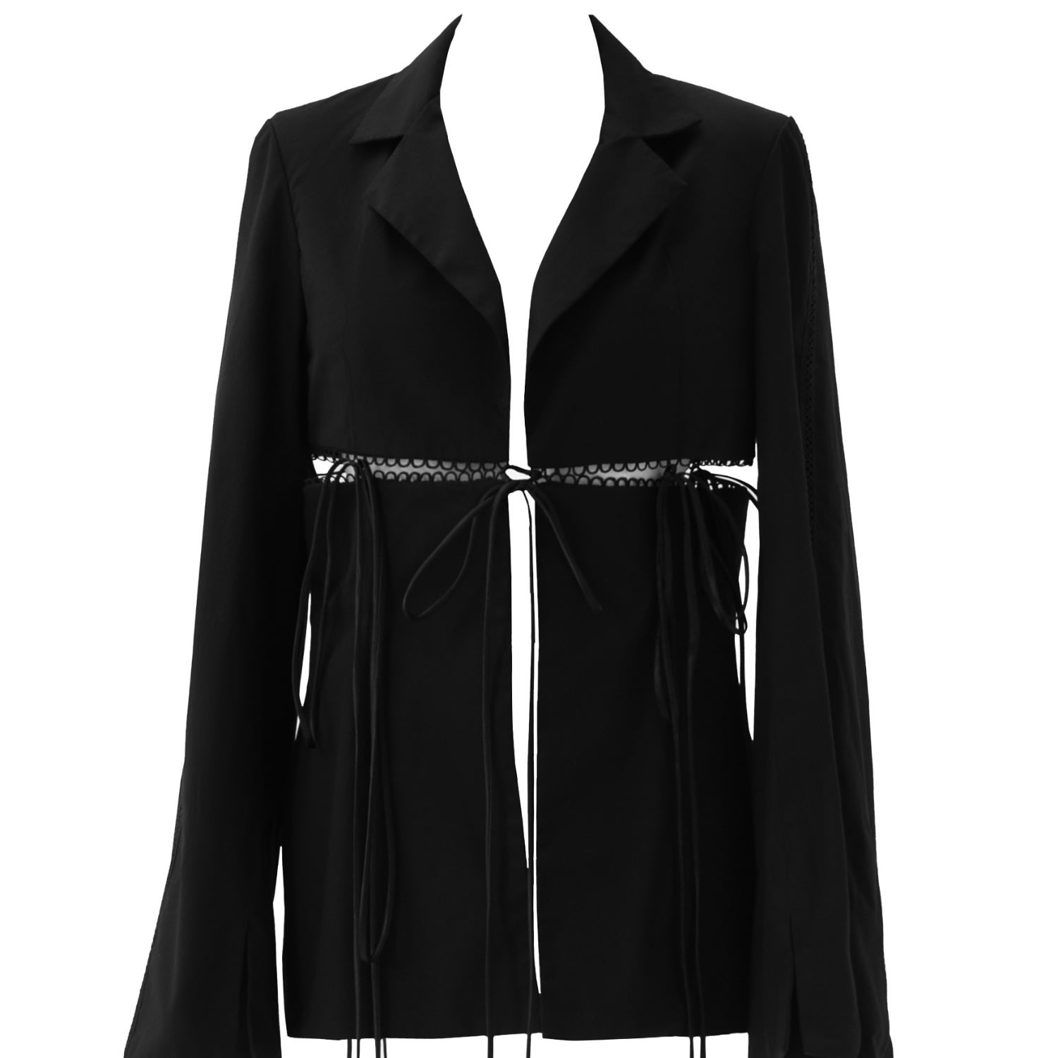 La Musa Women's Black Heart Blazer In Black