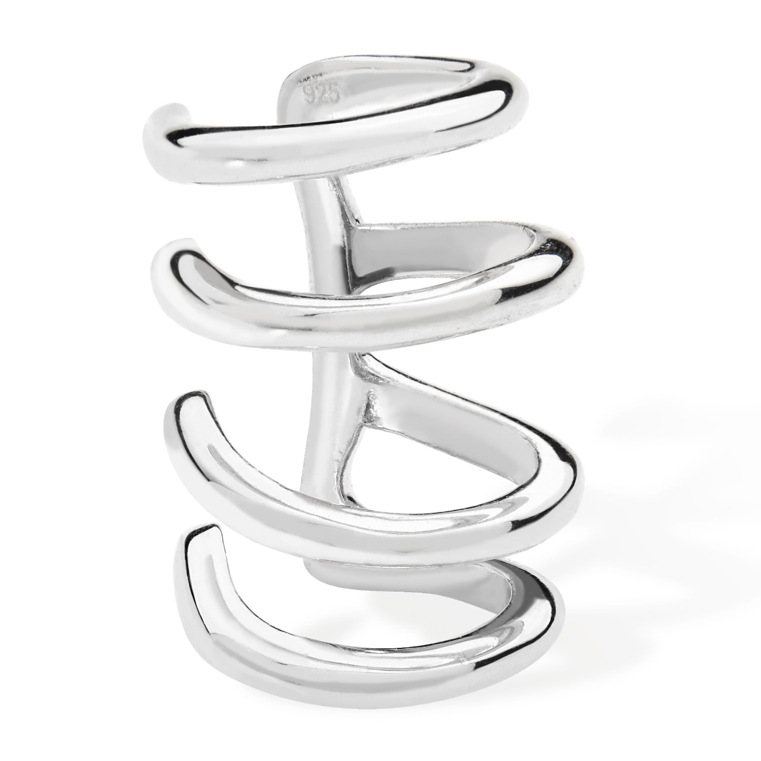 Lucy Quartermaine Women's Solid Sterling Silver Waterfall High Ear Cuff In Metallic