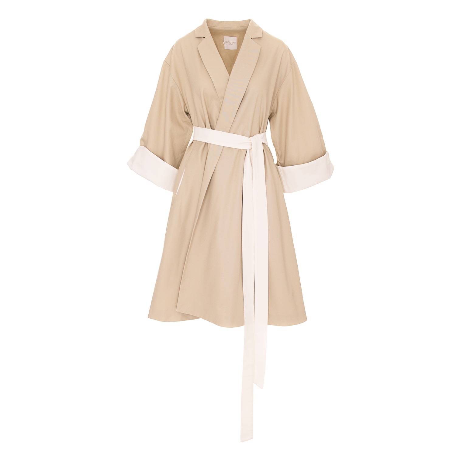 Women’s Cotton Twill Trench Coat - Neutrals M/L Ipanomi