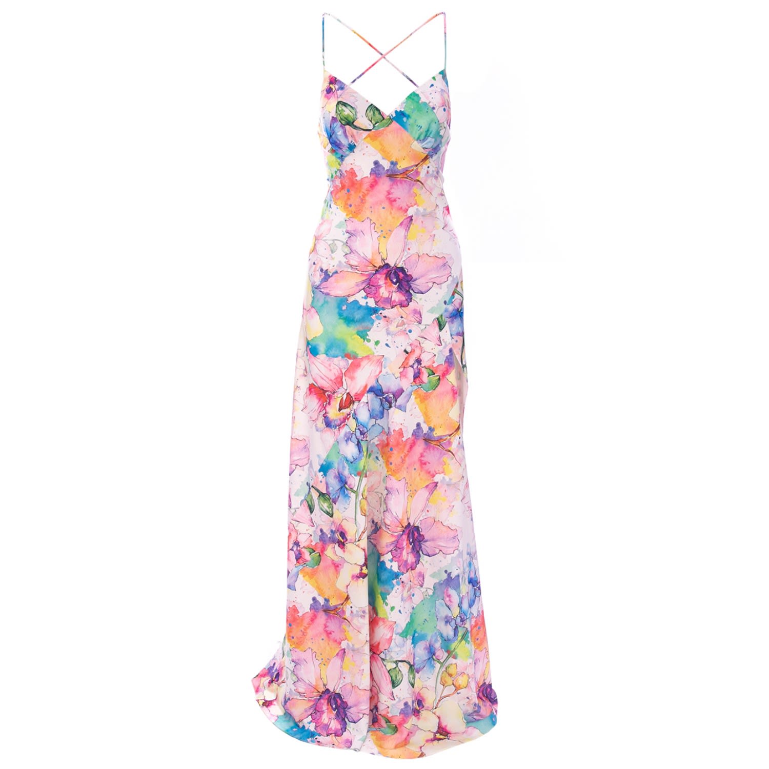 Roserry Women's Seville Satin Maxi Dress In Provence Print