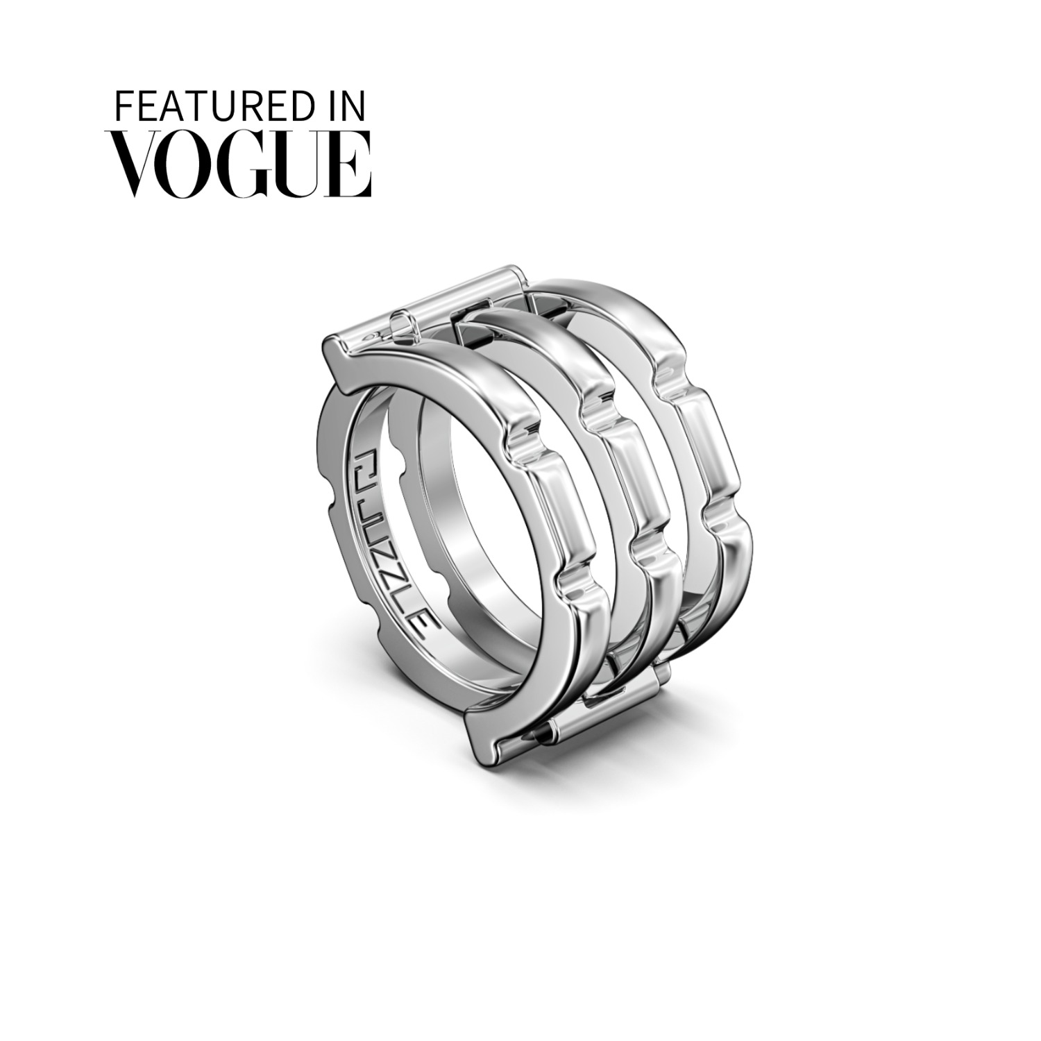 Strength Sterling Silver Puzzle Ring Juzzle Jewelry Wolf Badger