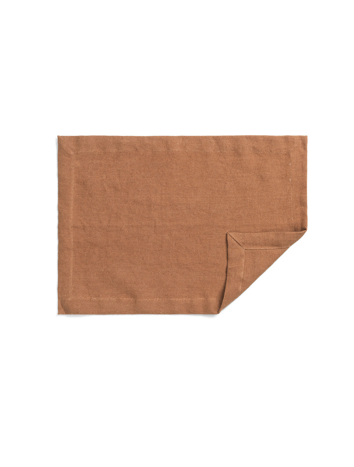 Tameko Red Lee Placemat - Rust - Set Of Two In Brown