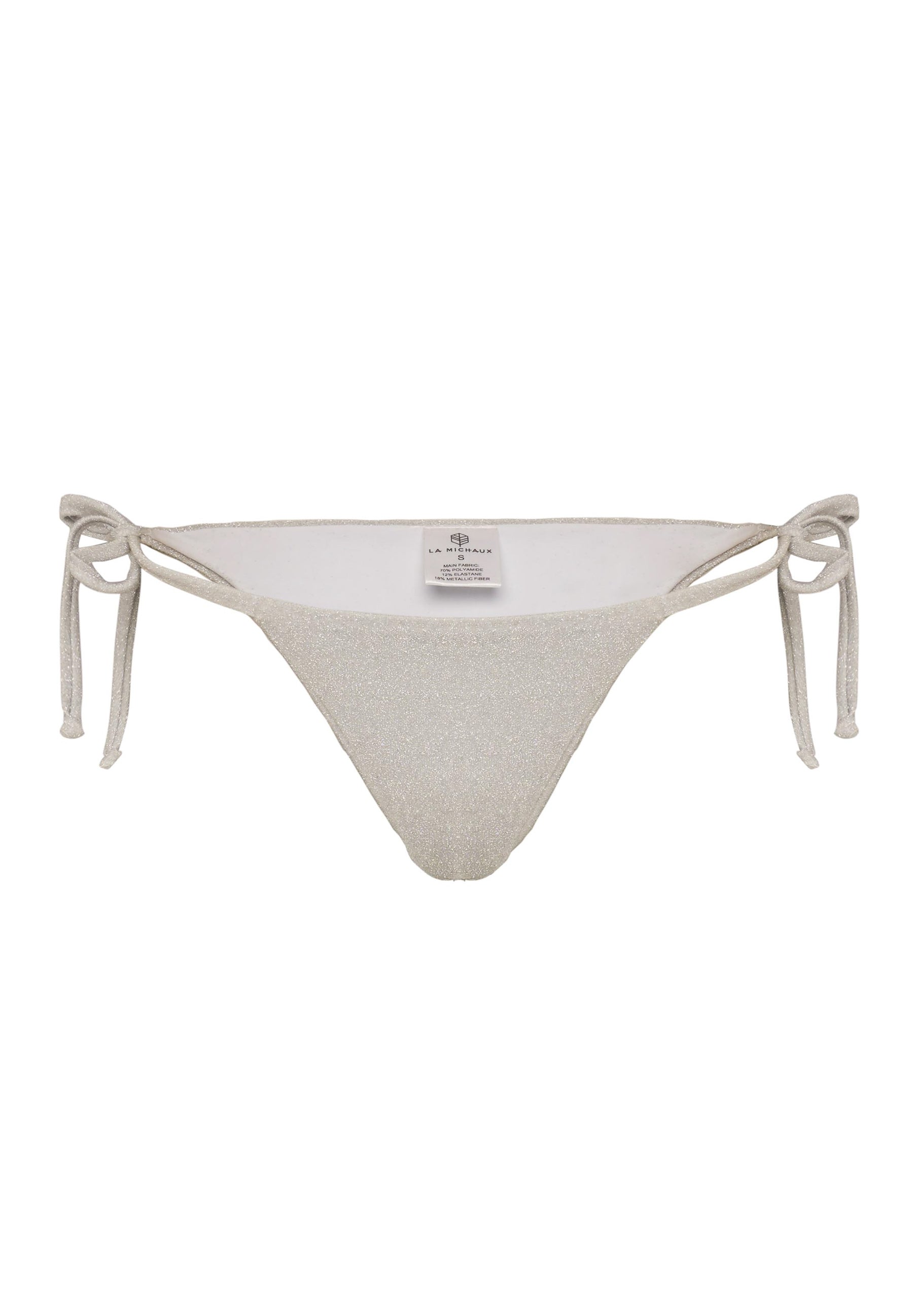 Women’s Olivia Silver Bikini Bottom Medium La Michaux