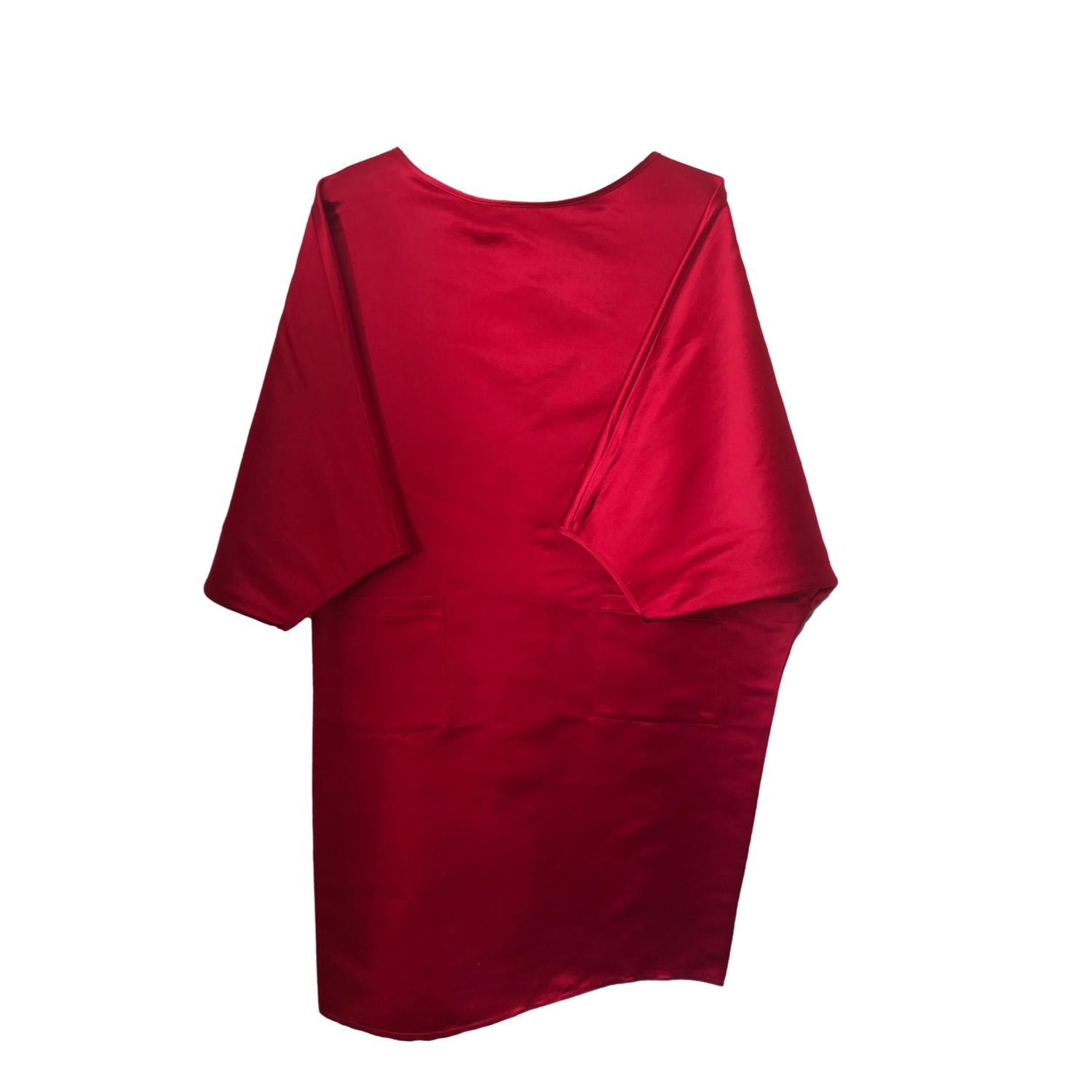 Women's Red Satin Party Dress | Medium | Monica Mahoney