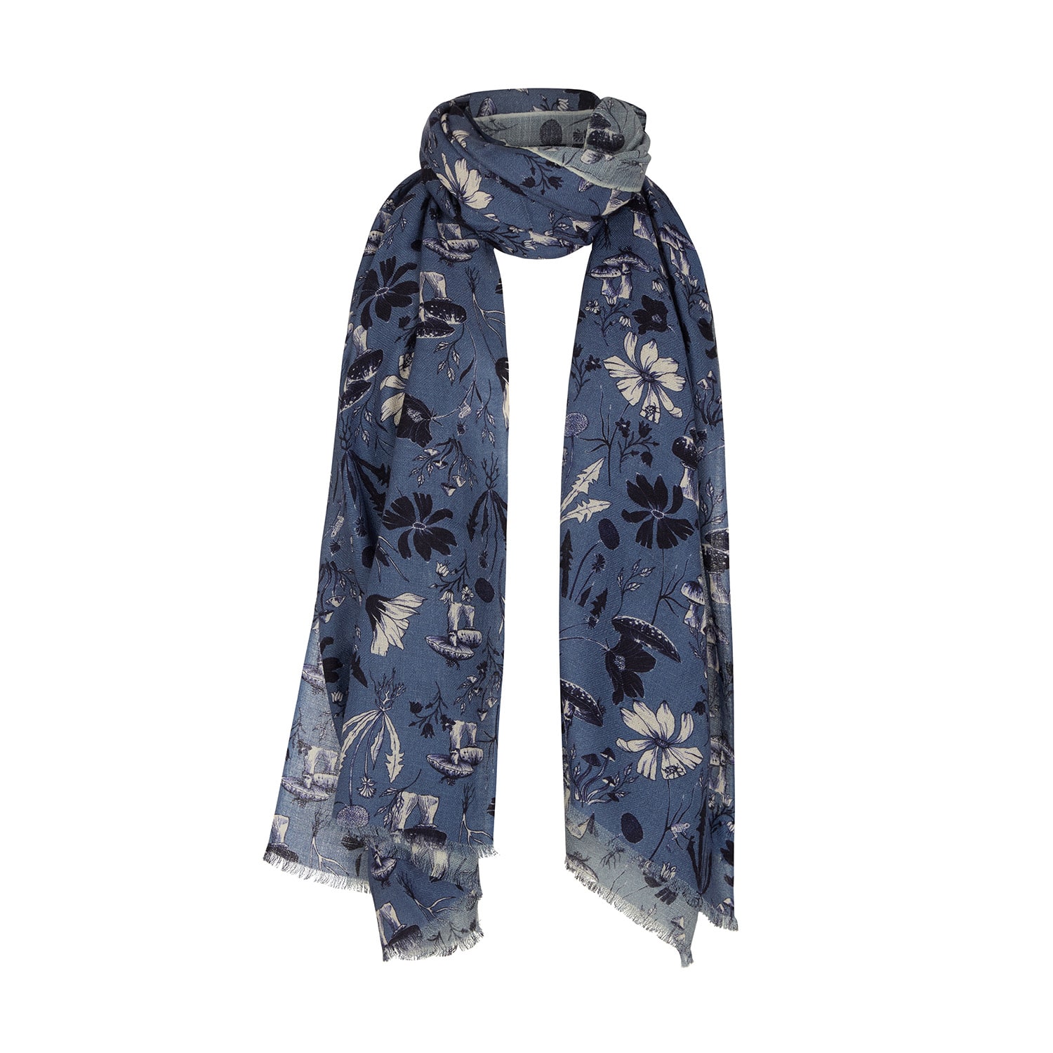 Lily And Lionel Women's Sorella Oversized Floral Printed Scarf In Blue In Blue