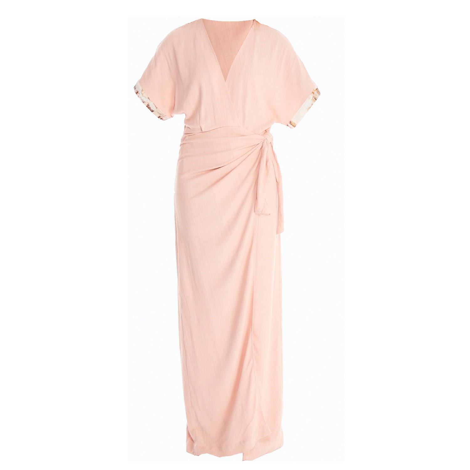 Carlton Jones Women's Pink / Purple Long Wrap Dress - Coral In Pink/purple