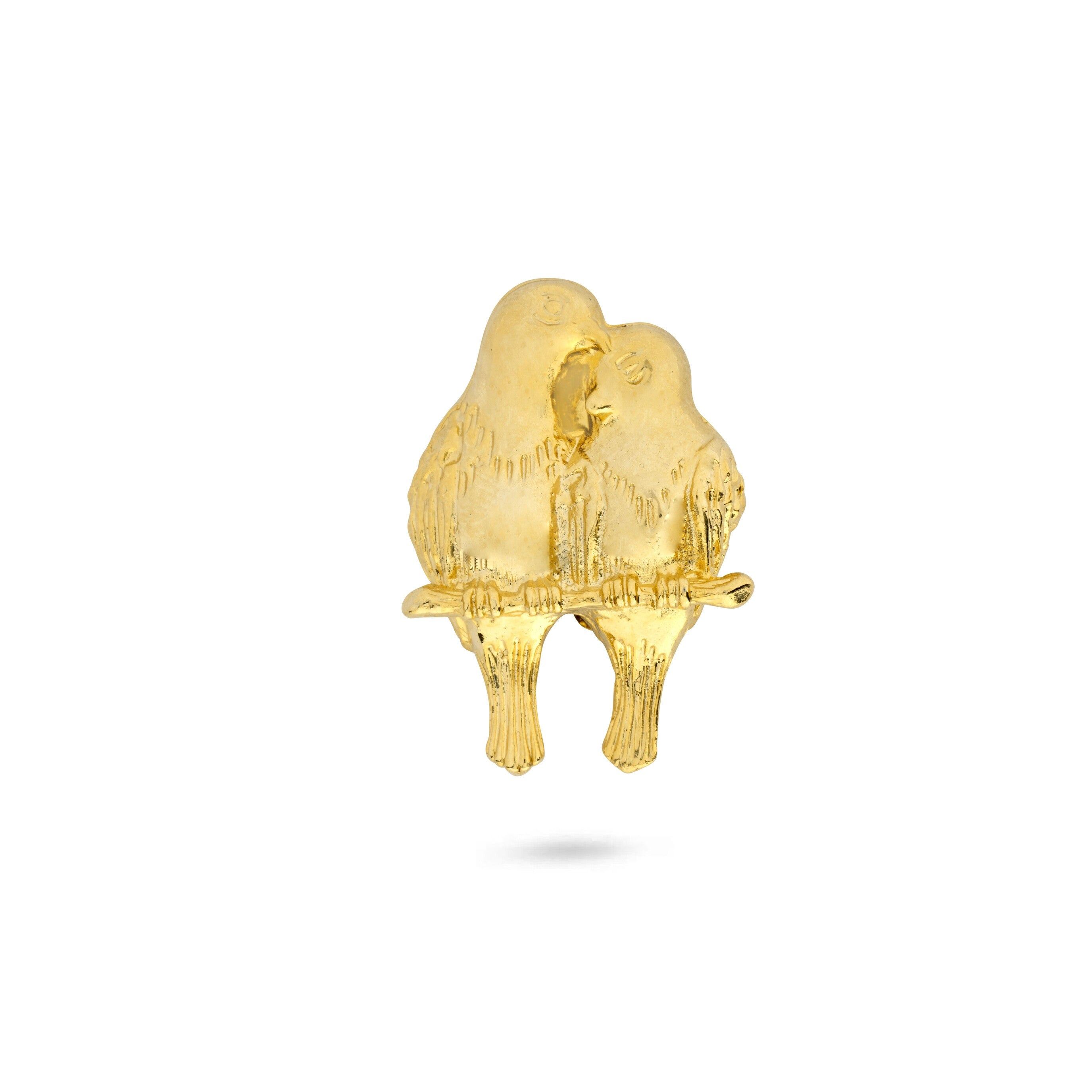 Gold Trip Women's Gold Vintage Lovebird Brooch In Gold