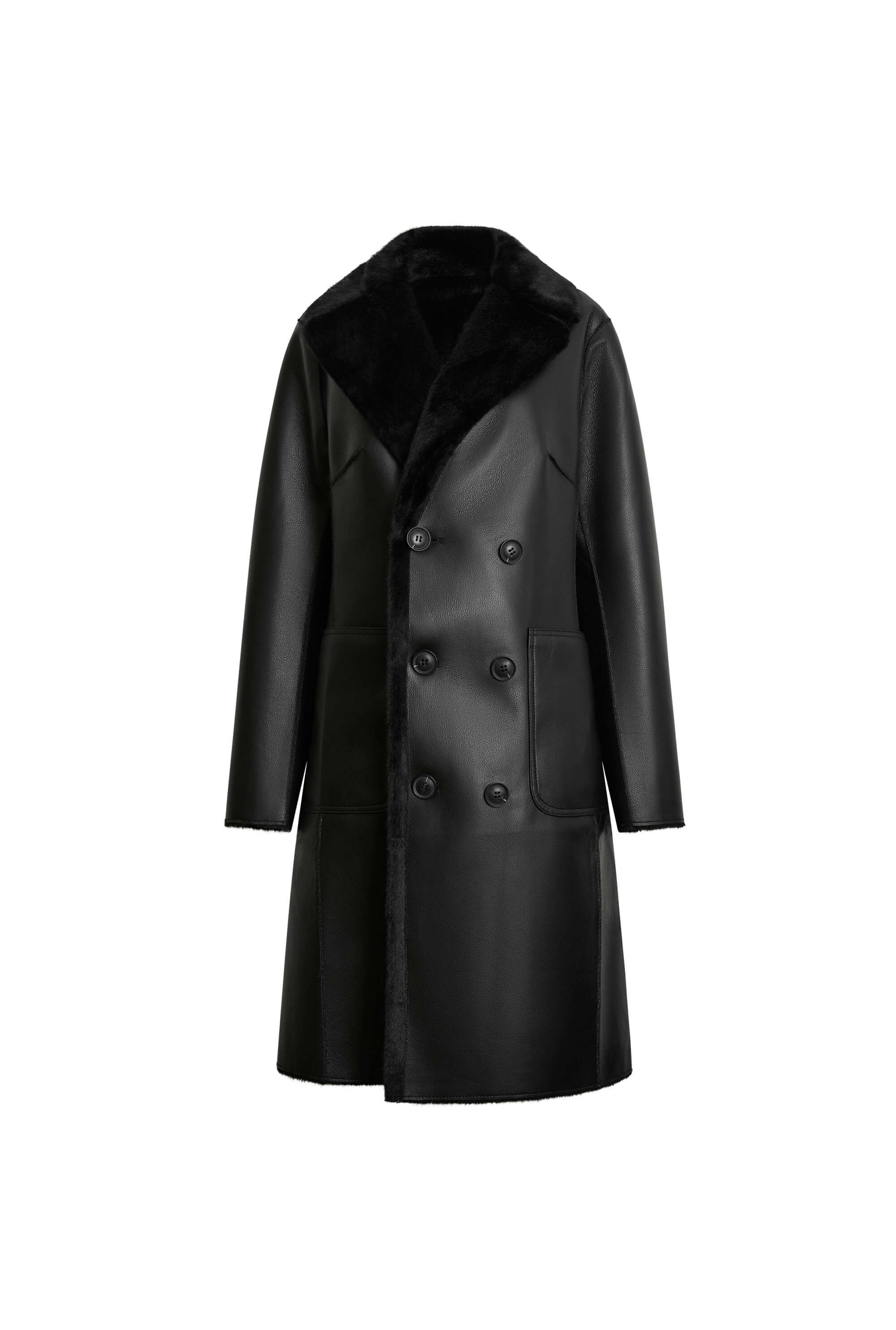 James Lakeland Women's Reversible Black Coat In Black