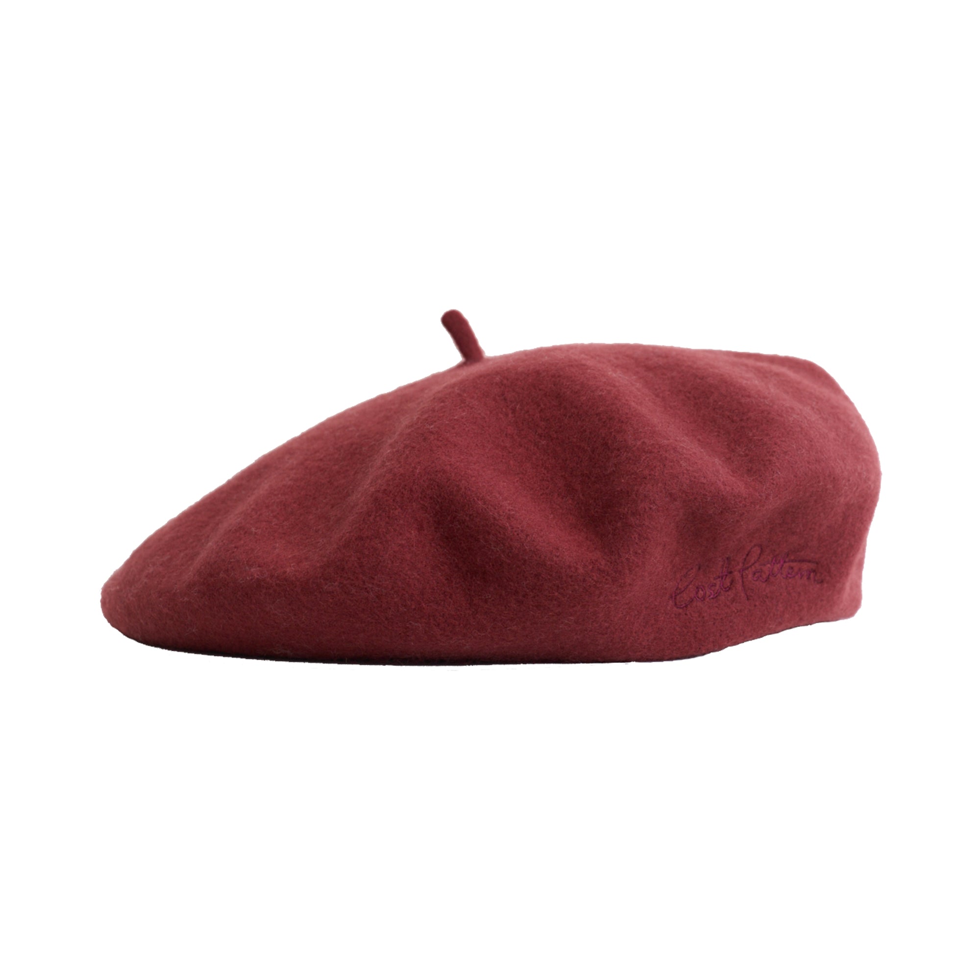 Bon Chic Wool Beret- Bordeaux Red | Lost Pattern NYC | Wolf & Badger