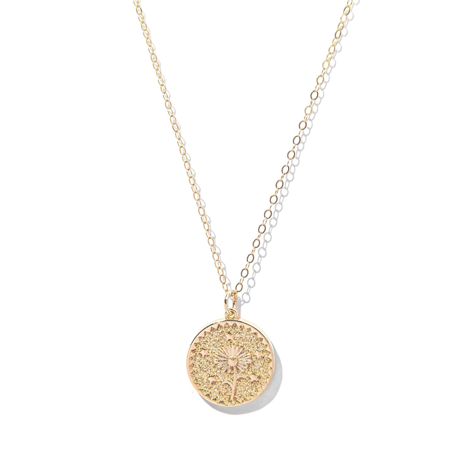 Women’s Gold Filled Sunflower Pendant Necklace The Essential Jewels