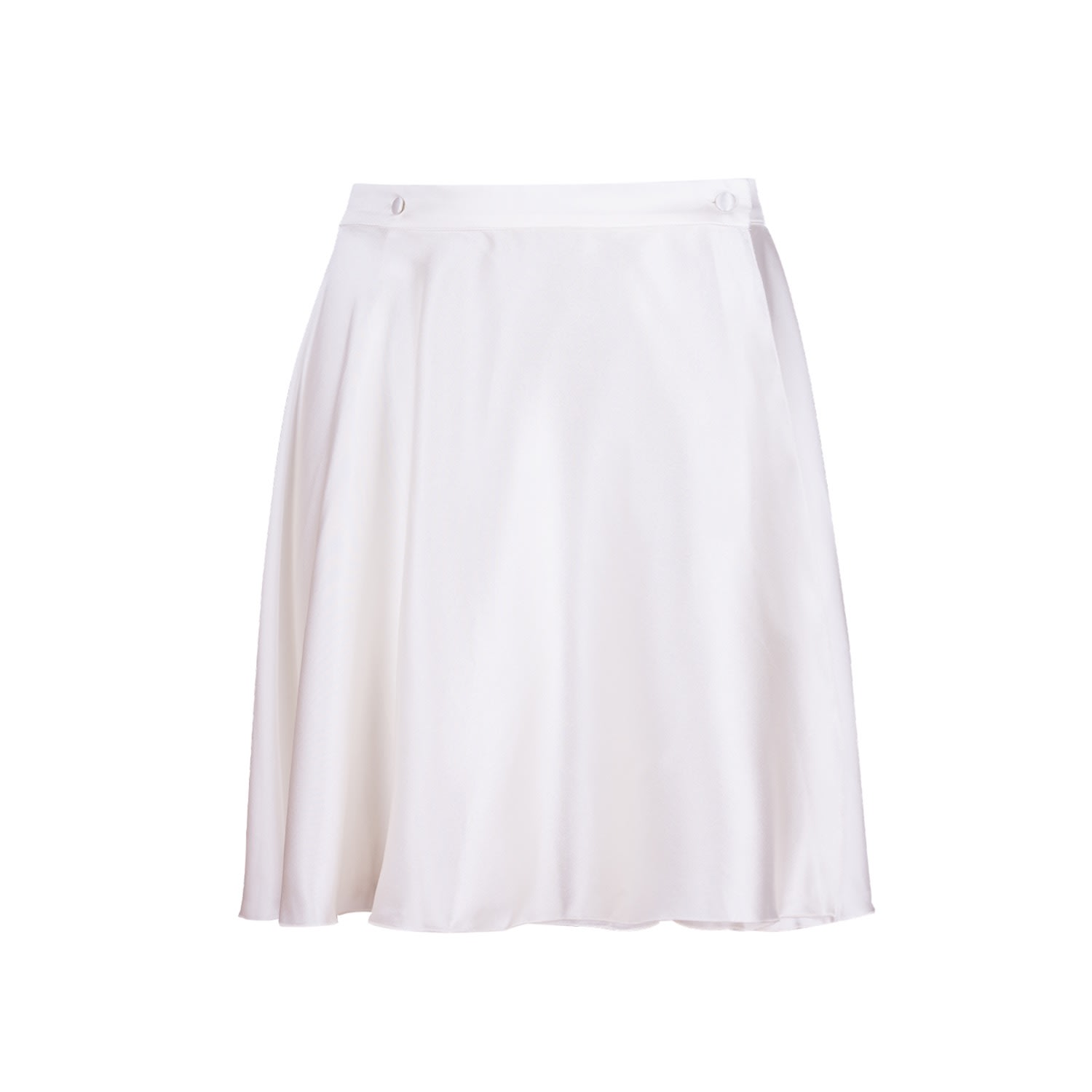 Women’s Silk Wrap Skirt In White Small Incantevole Milano