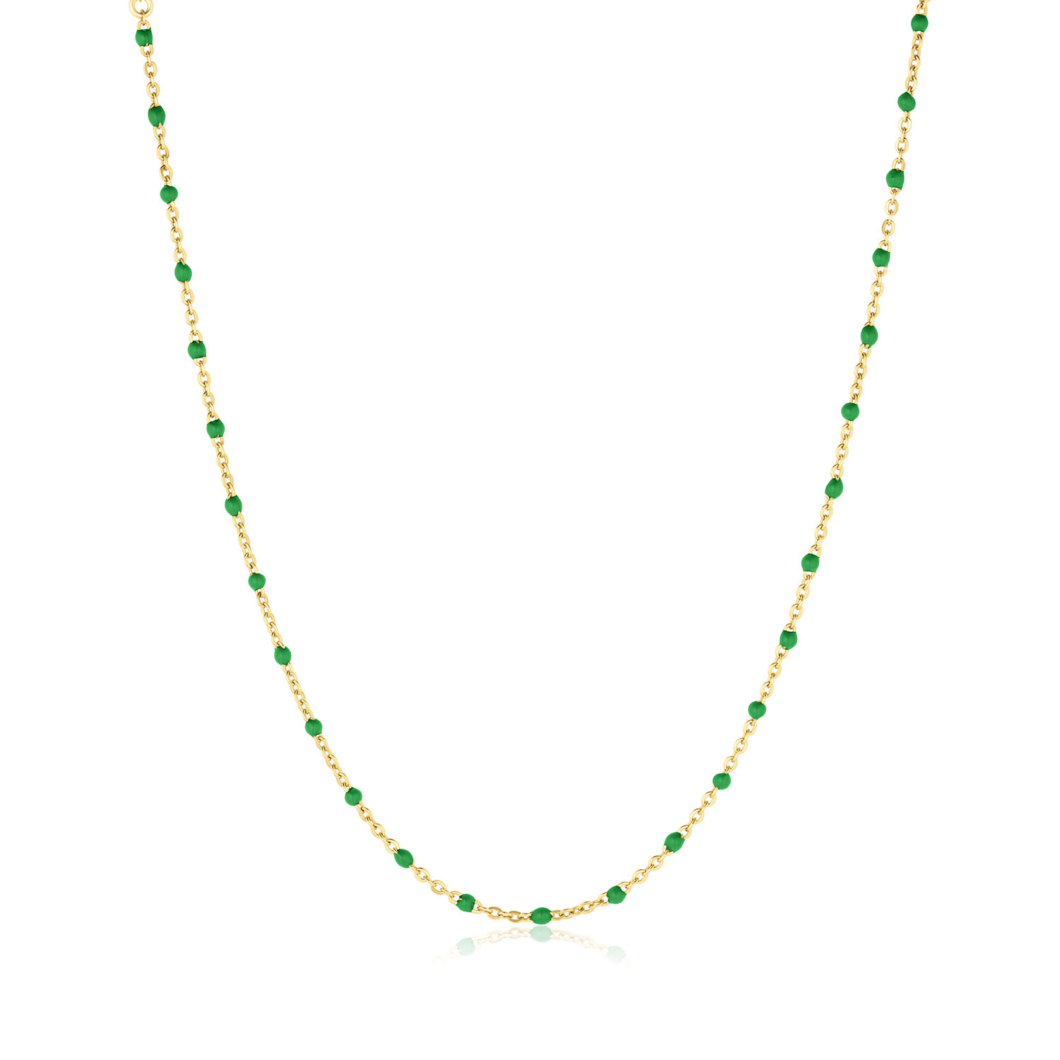 Set & Stones Women's Gold / Green Kaz Necklace - Emerald In Gold