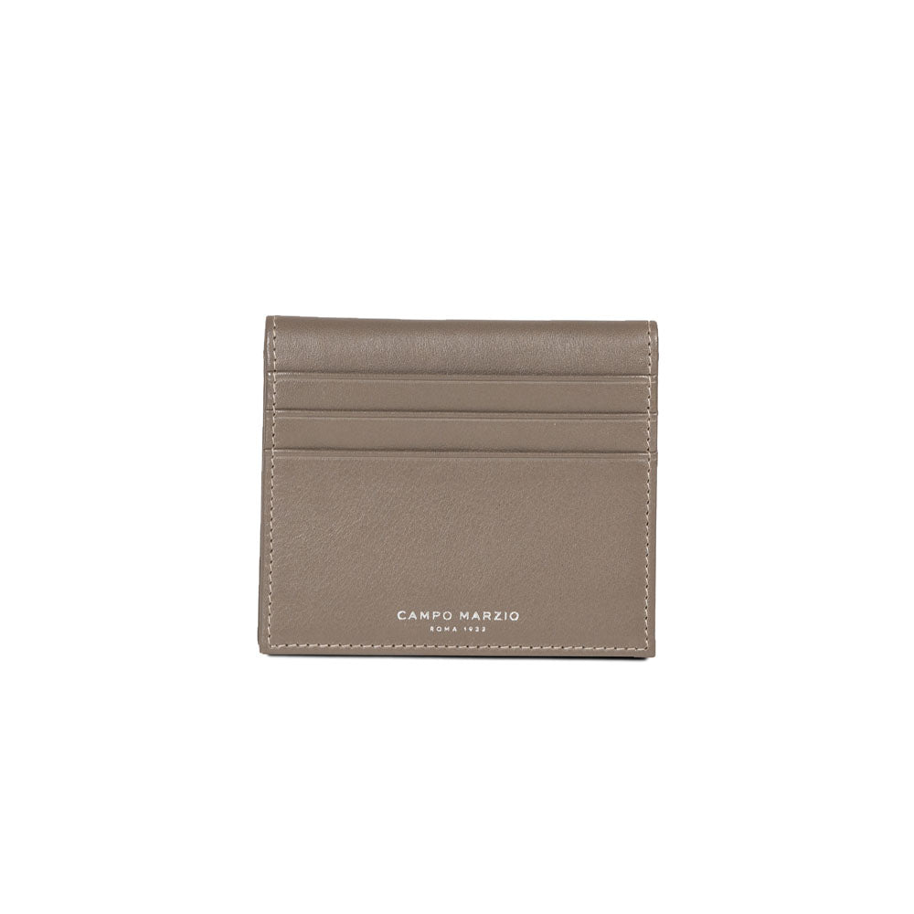 Men’s Brown Credit Card Holder Slim - Bi-Fold - Taupe Campo Marzio Roma 1933