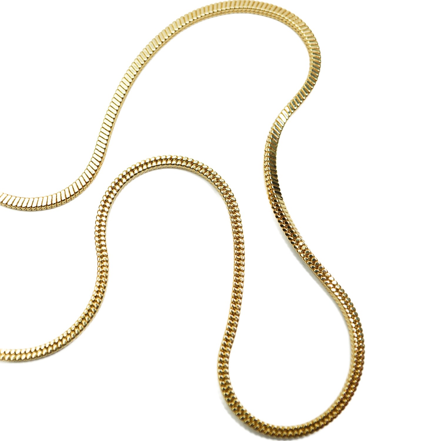 Women's Gold Juniper Square Snake Chain Necklace | Miss Cecilia