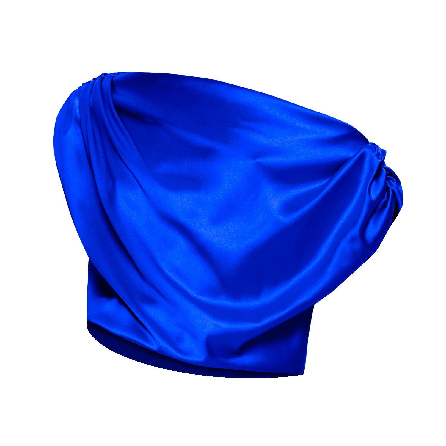 Women's Satin Blouse Livia Blue | Medium | Angelika Jozefczyk