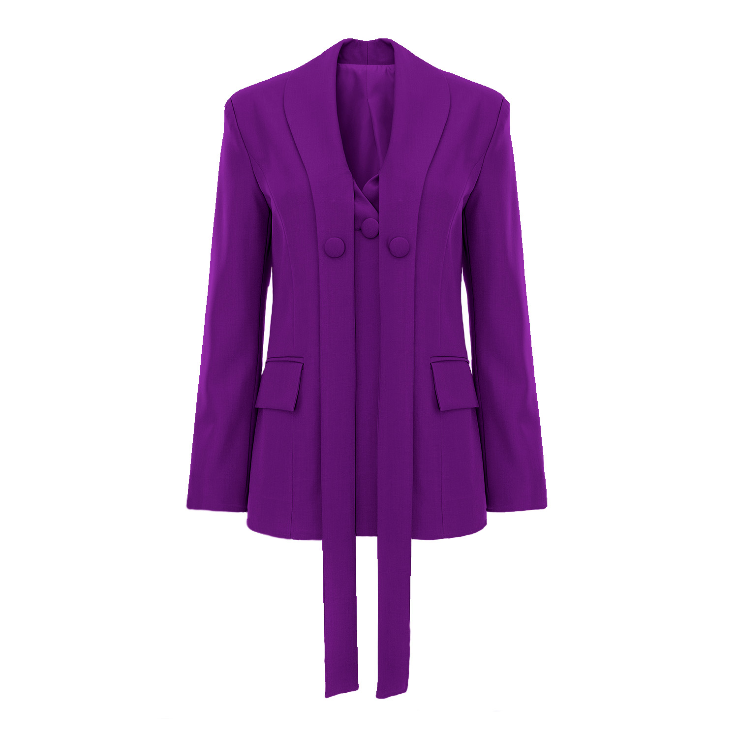 Bluzat Women's Pink / Purple Purple Blazer With Buttons