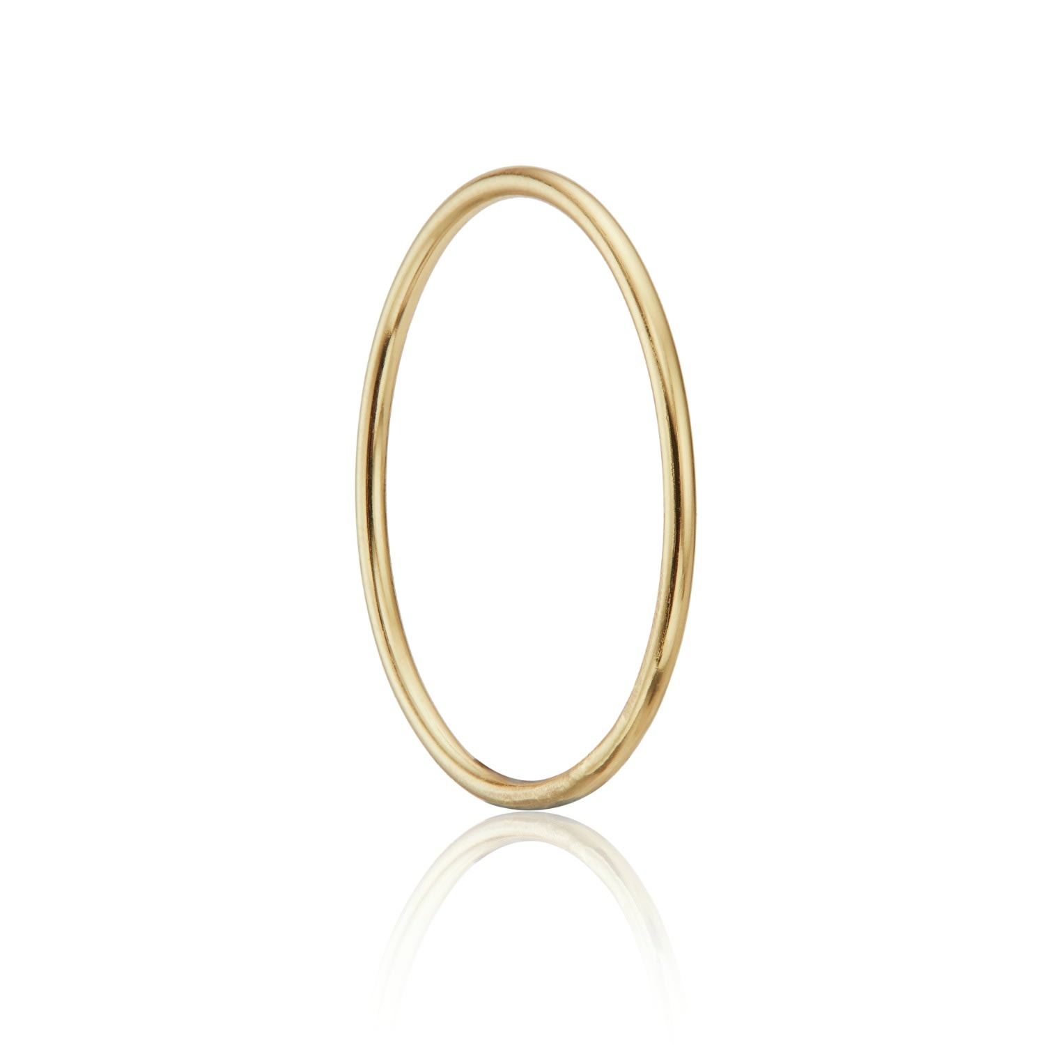 Lily & Roo Women's Gold Thin Plain Stacking Ring In Gold