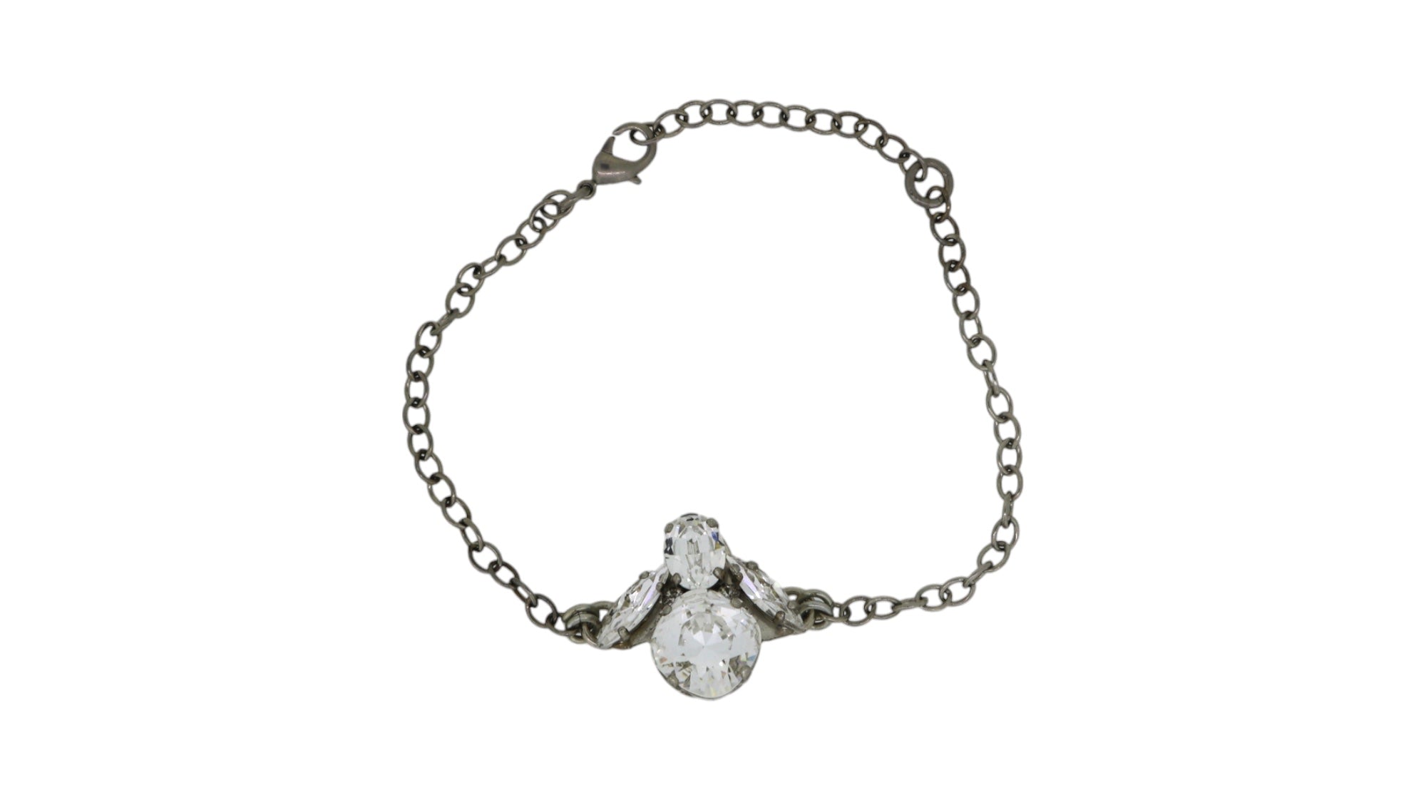 Vickisarge Women's Neutrals The Clear Bee Bracelet In Platinum