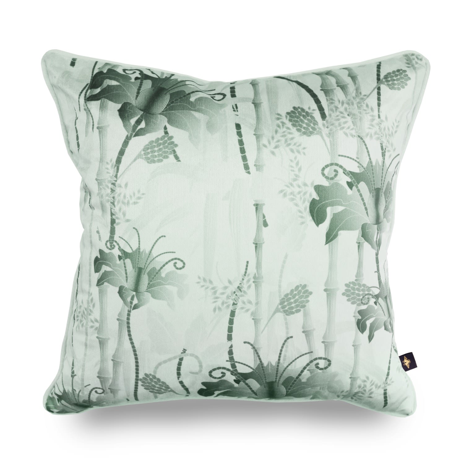 Green Electric Lagoon Dew Velvet Cushion The Curious Department