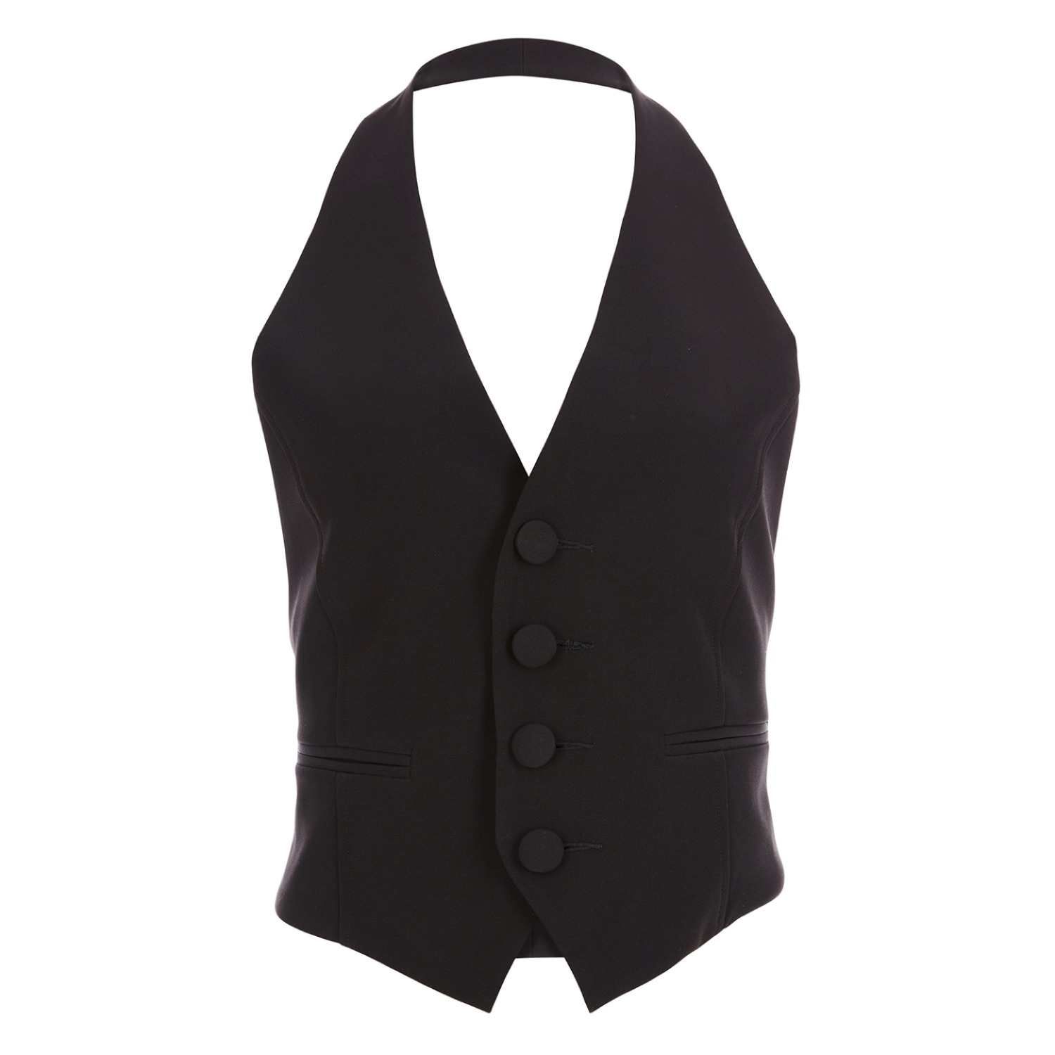 Cavanagh Baker Women's Brown Stretch Crepe Halter Vest Congac In Black
