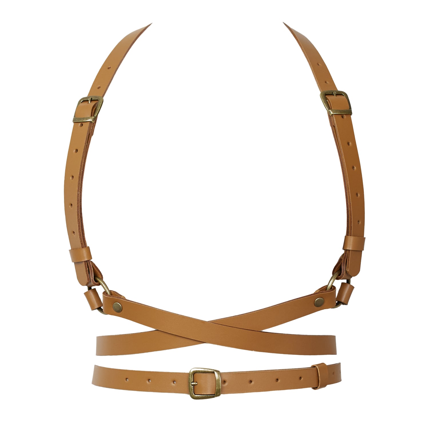 Badass & Goddess Leather Women's Real Leather Harness Artemis - Brown