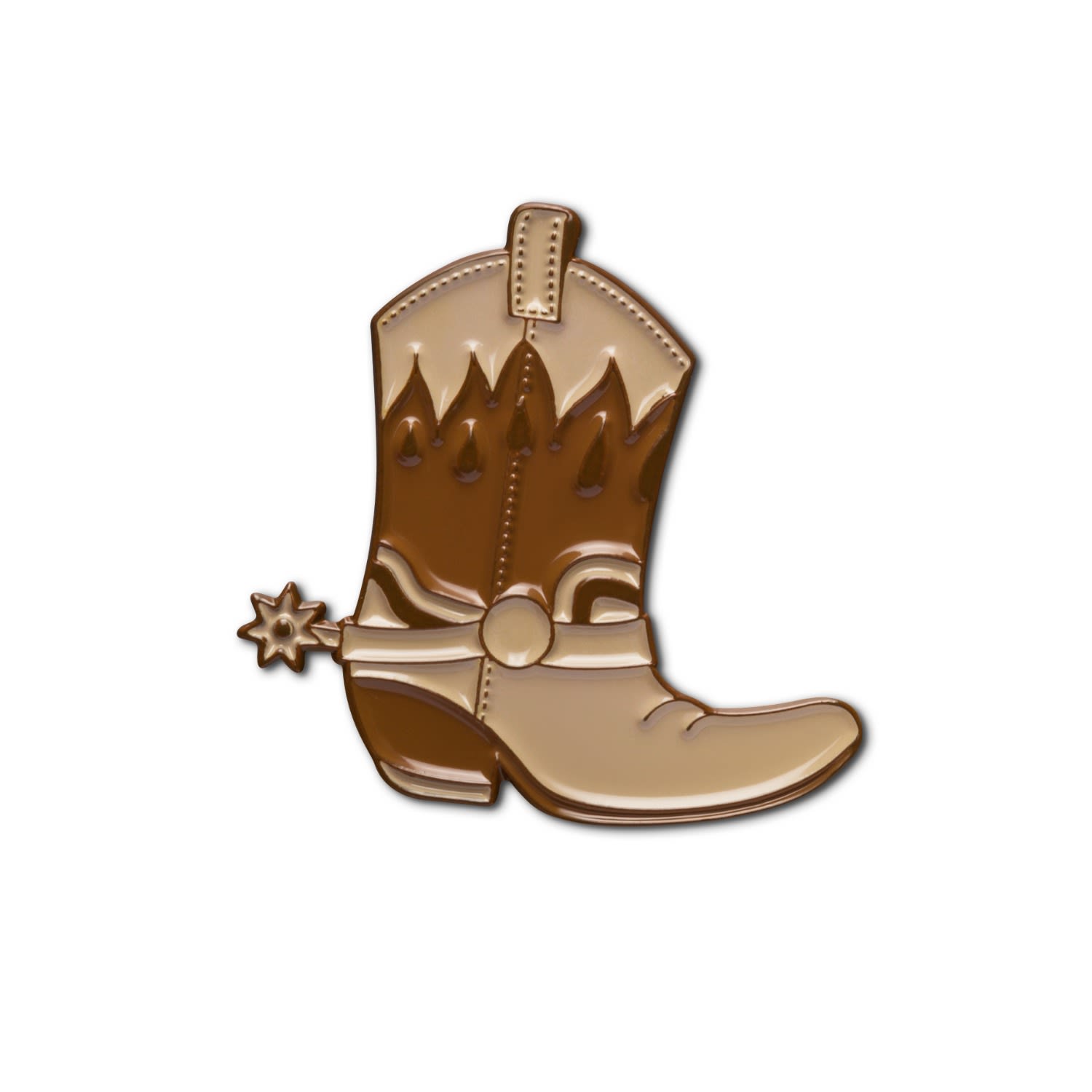 Women’s Enamel Pin Cowboy Boot Brown Make Heads Turn