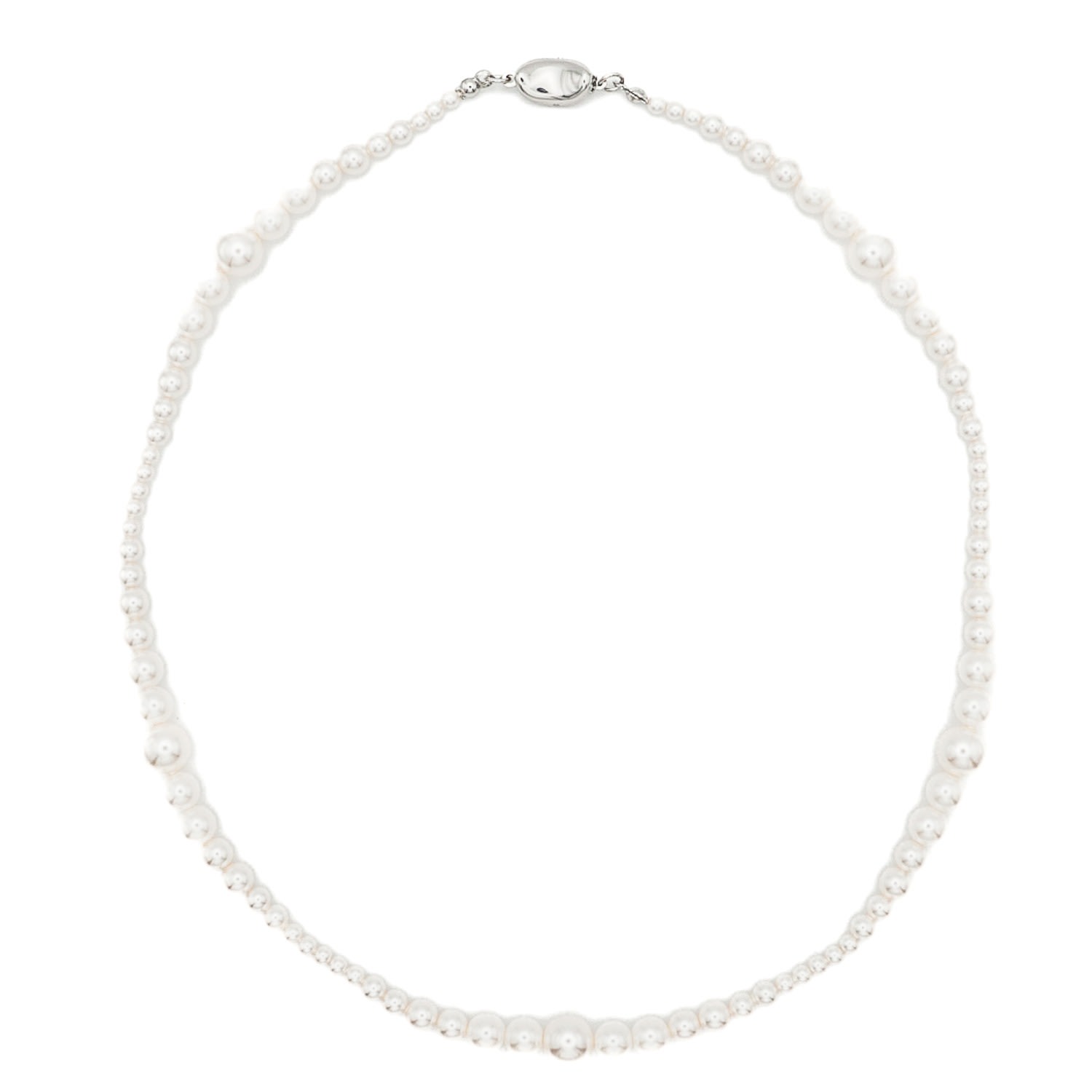 Women’s Silver Millie Classic Pearl Necklace Miss Cecilia