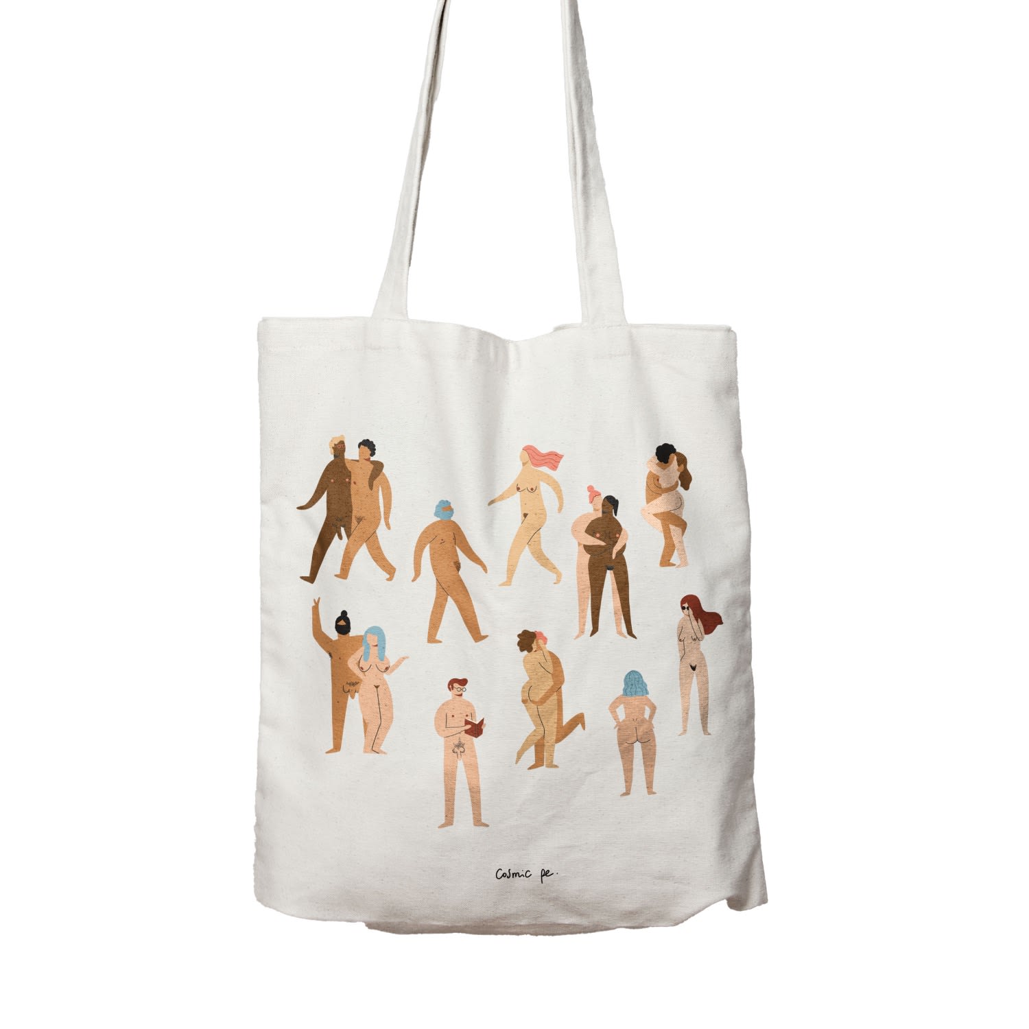 Neutrals Tote Bag Naked | Cosmic Pe